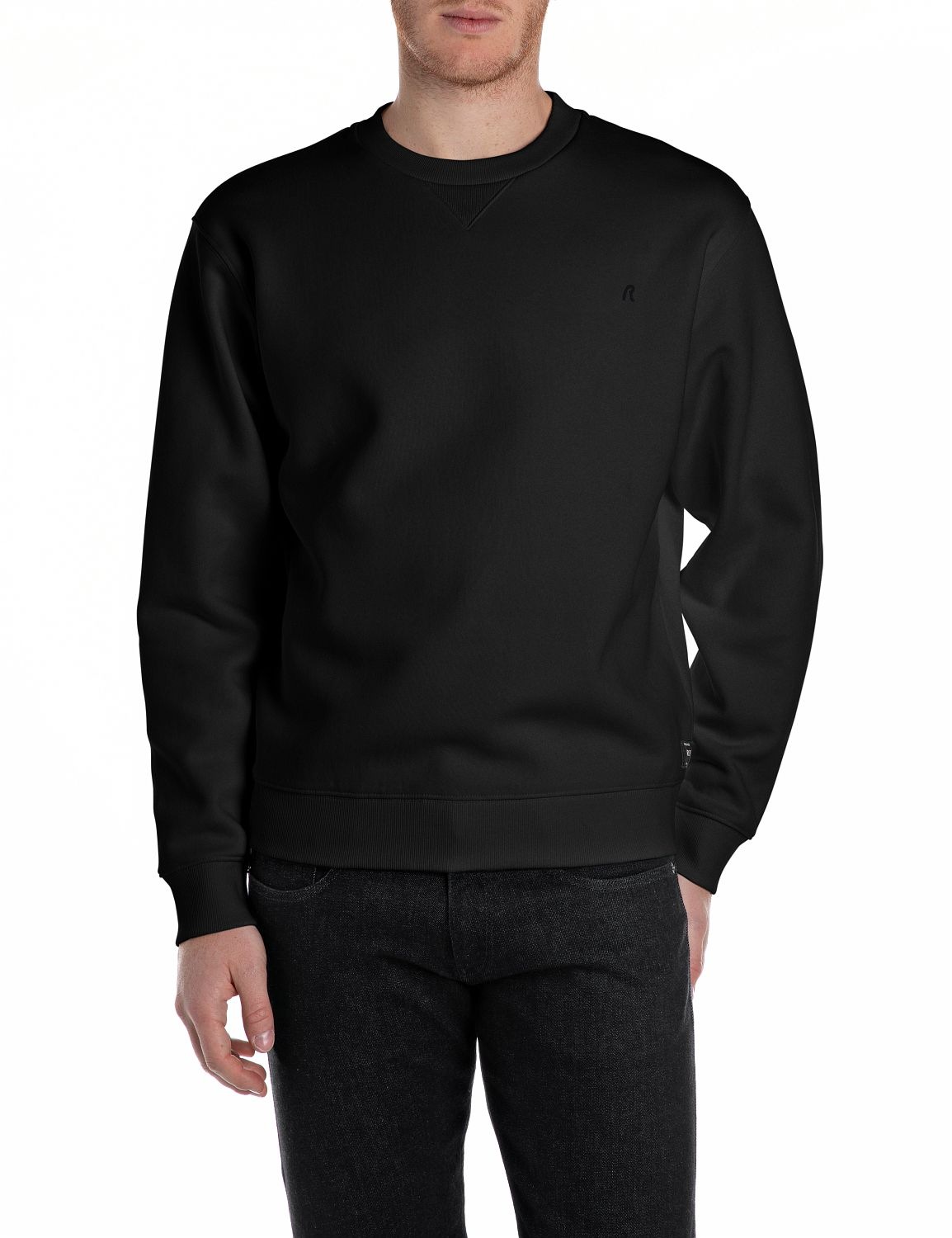 Replay Sweatshirt, mit V-Einsatz am Halsausschnitt