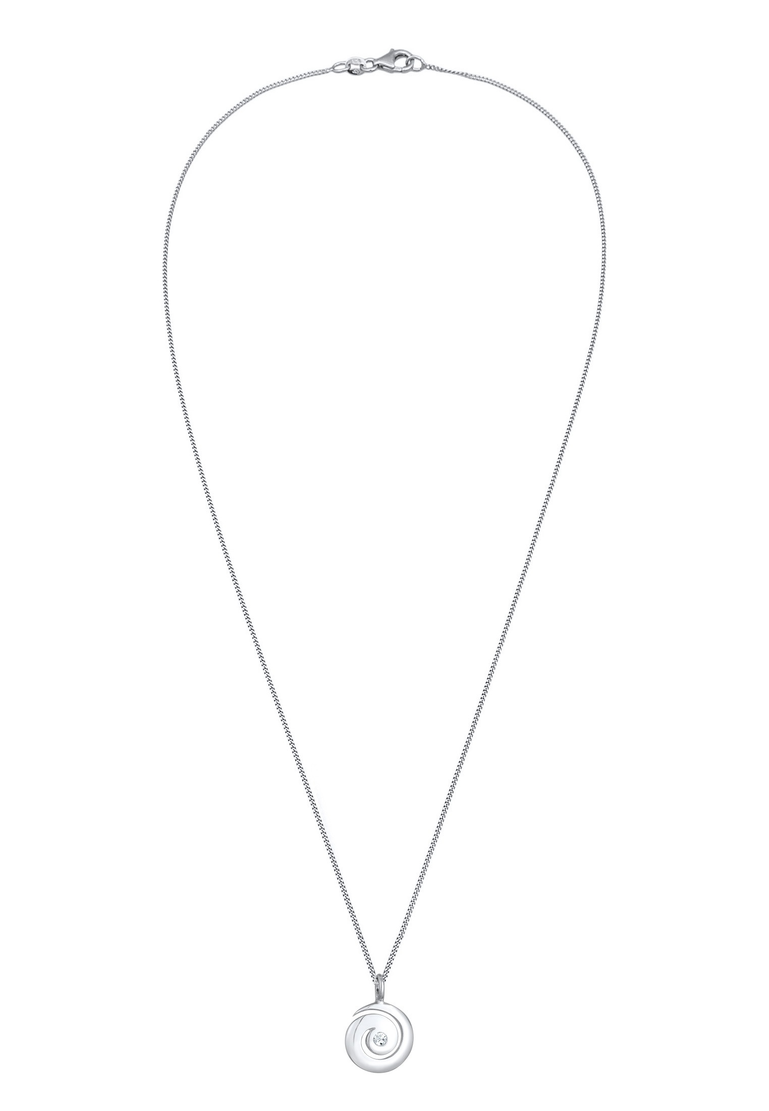 Elli Kette mit Anhänger »Halskette Spirale Kristalle Funkelnd 925 Silber«