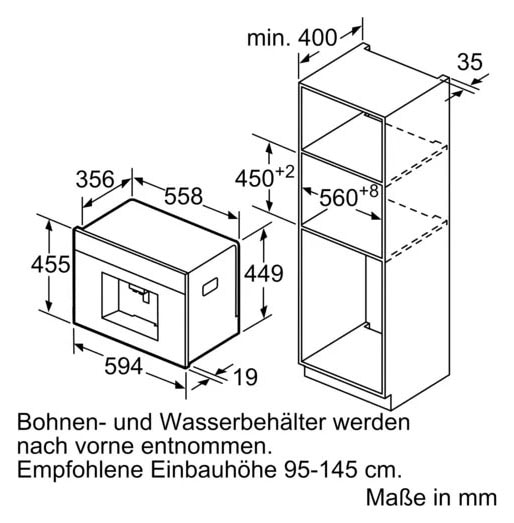 BOSCH Einbau-Kaffeevollautomat »CTL636ES1«
