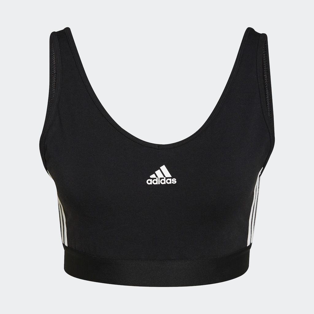 adidas Sportswear Tanktop »ESSENTIALS REMOVABLE PADS 3STREIFEN CROPTOP«