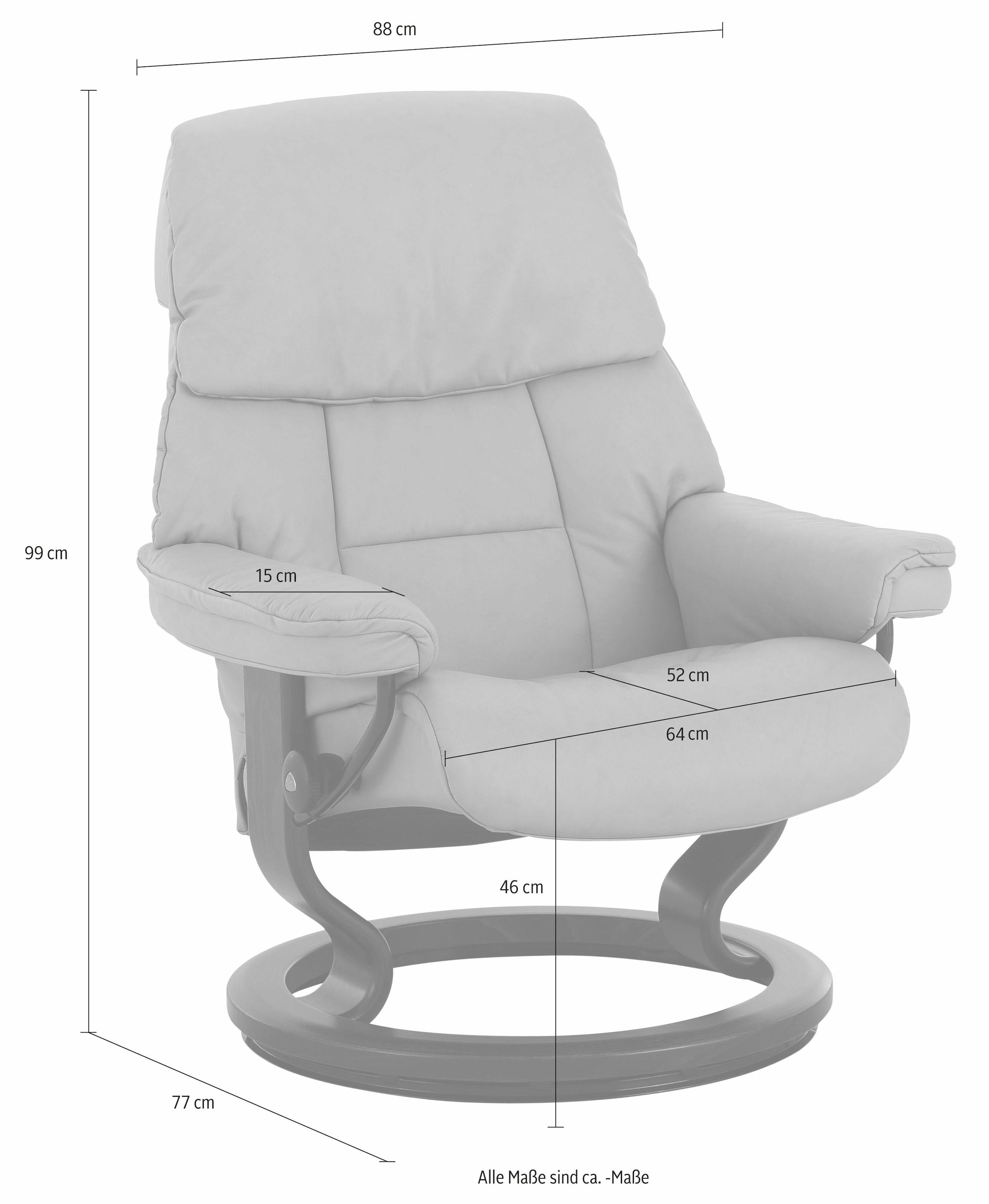 Stressless® Relaxsessel »Ruby« Set,  mit Classic Base, Größe L, Gestell Eiche, Wenge, Braun & Schwarz