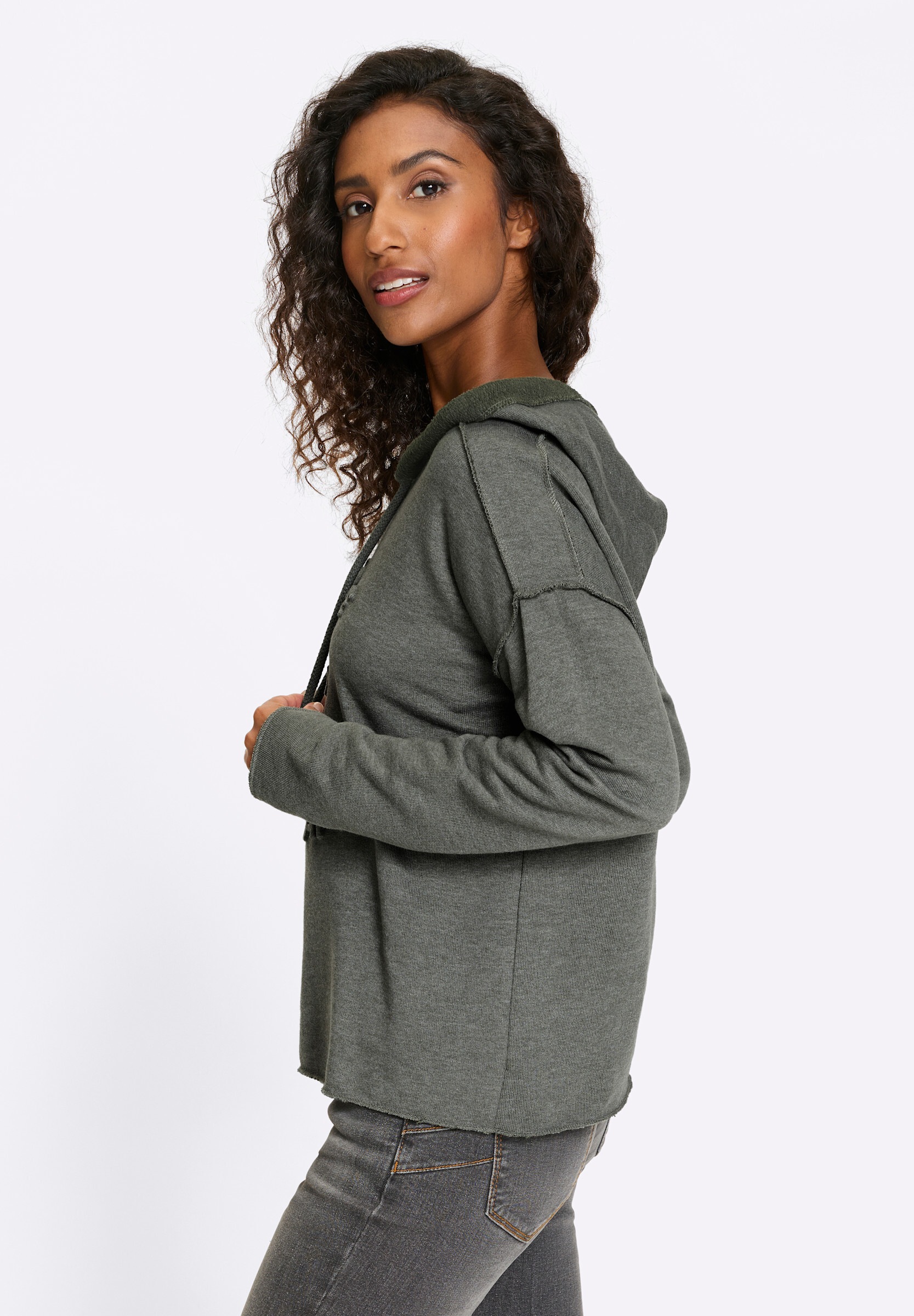 heine Hoodie »Sweatshirt Sweatshirt mit 3-D-Lettering«
