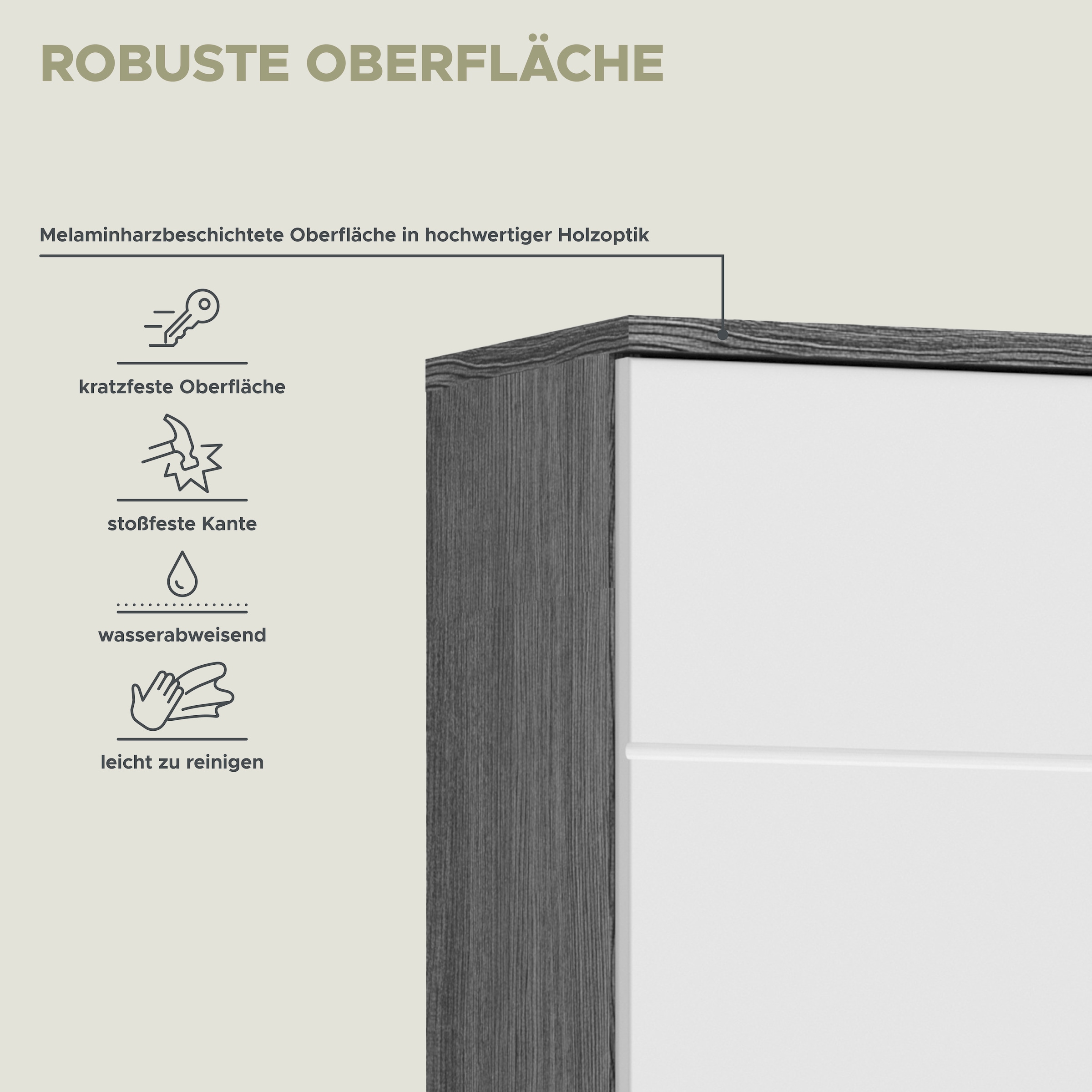 welltime Hochschrank »LUCCA, TOPSELLER!, Höhe 137 cm, 2 Türen, 1 Schubkasten, 2 Fachböden,«, Badschrank, Bad-Möbel, Badezimmer