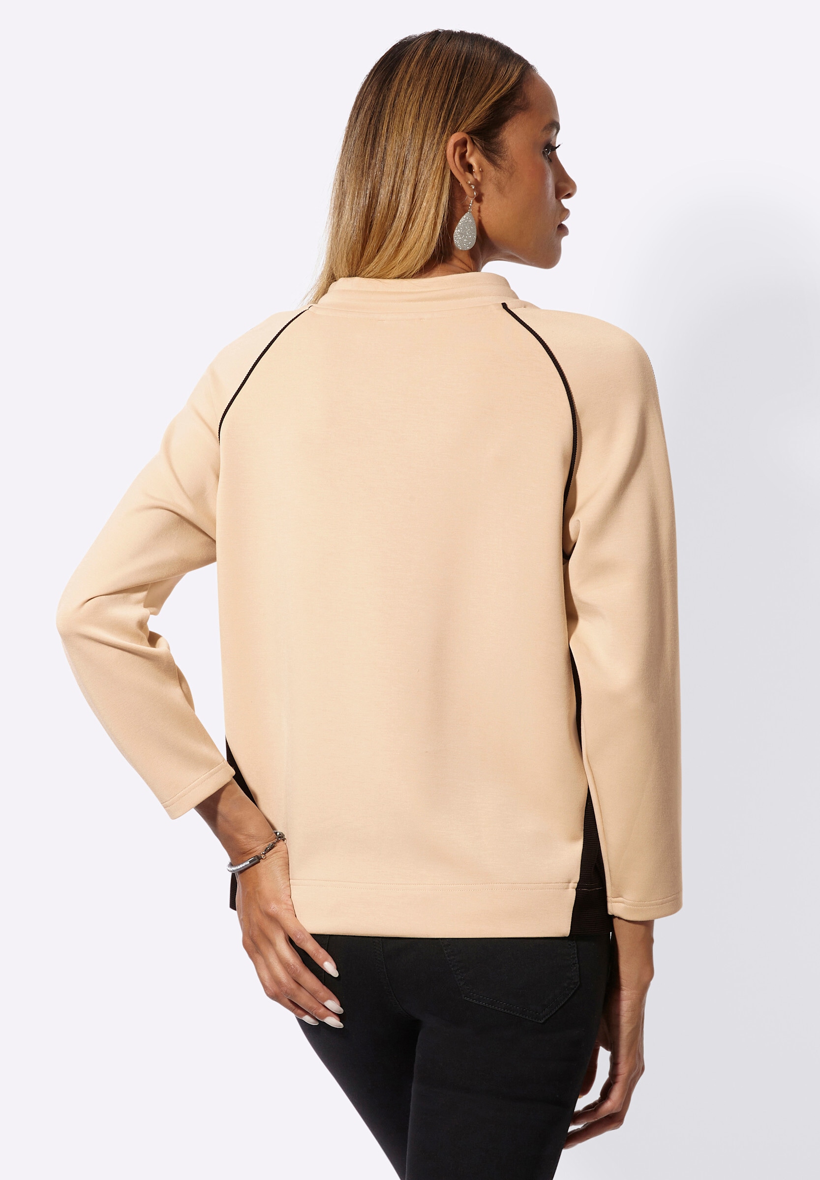 creation L Sweatshirt »Modal-Mix-Shirt Sweatshirt mit Kontrastakzenten«
