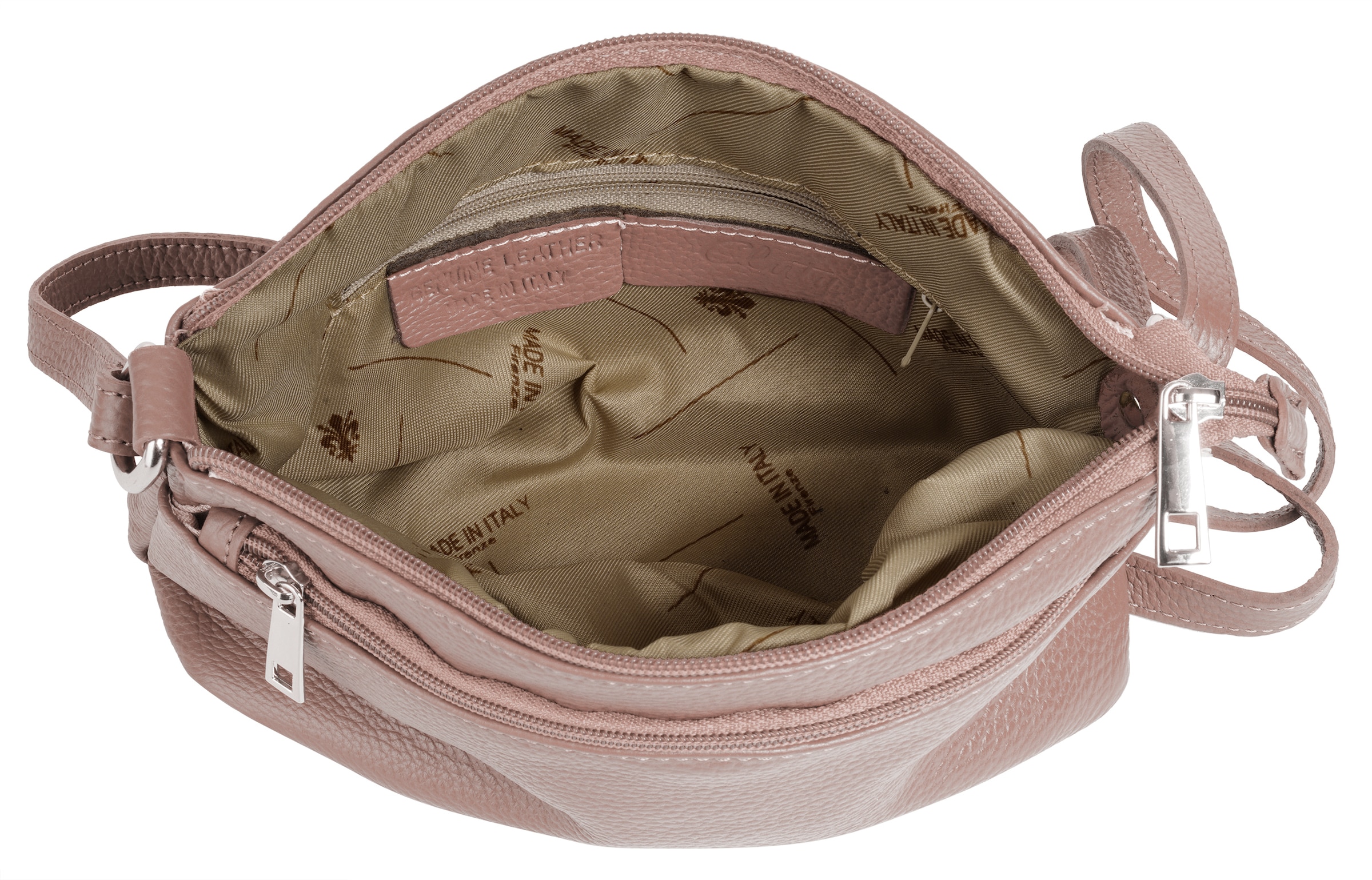 Cluty Umhängetasche echt Leder, Made in Italy