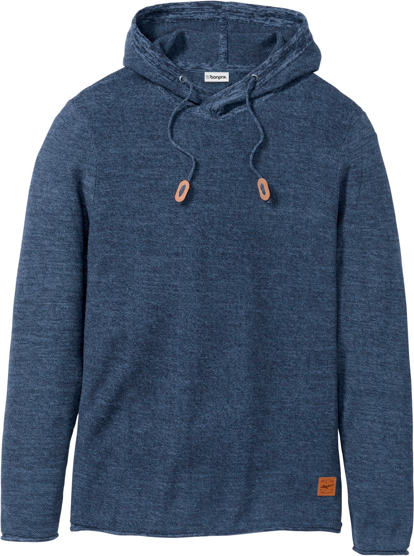 bonprix Strickpullover »Kapuzenpullover mit Baumwolle« aus Baumwolle und Polyacryl, mit Kapuze, Regular Fit