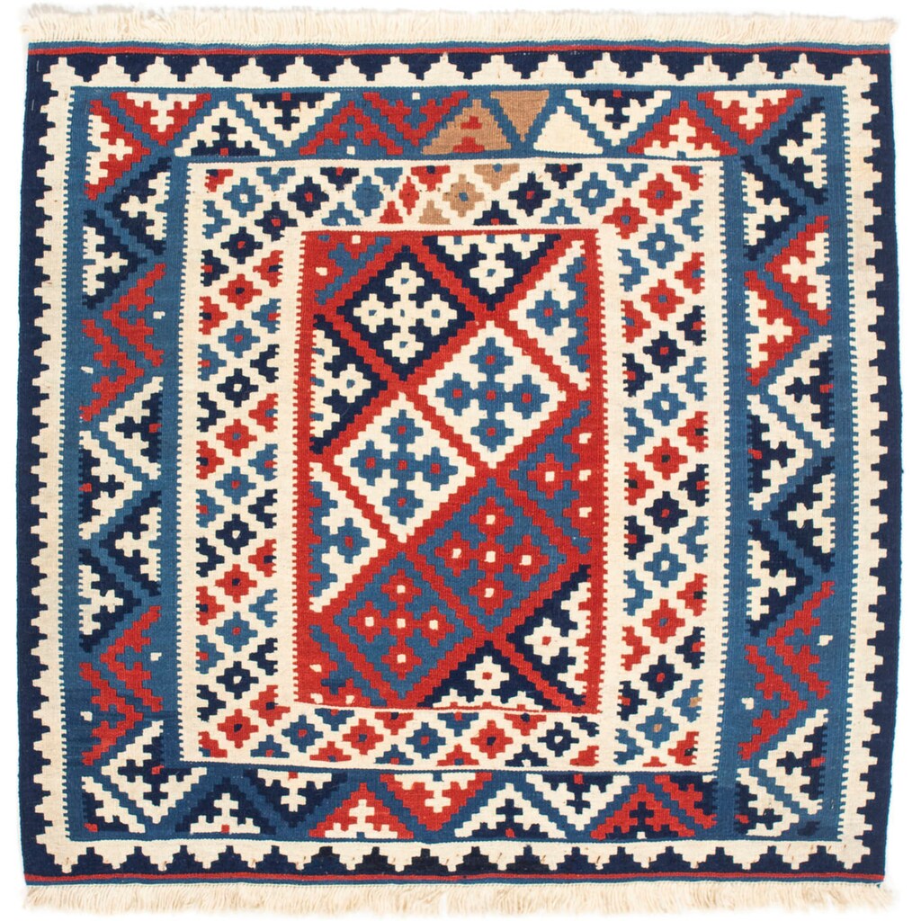 morgenland Wollteppich »Kelim - Oriental quadratisch - 101 x 96 cm - mehrfarbig«, quadratisch