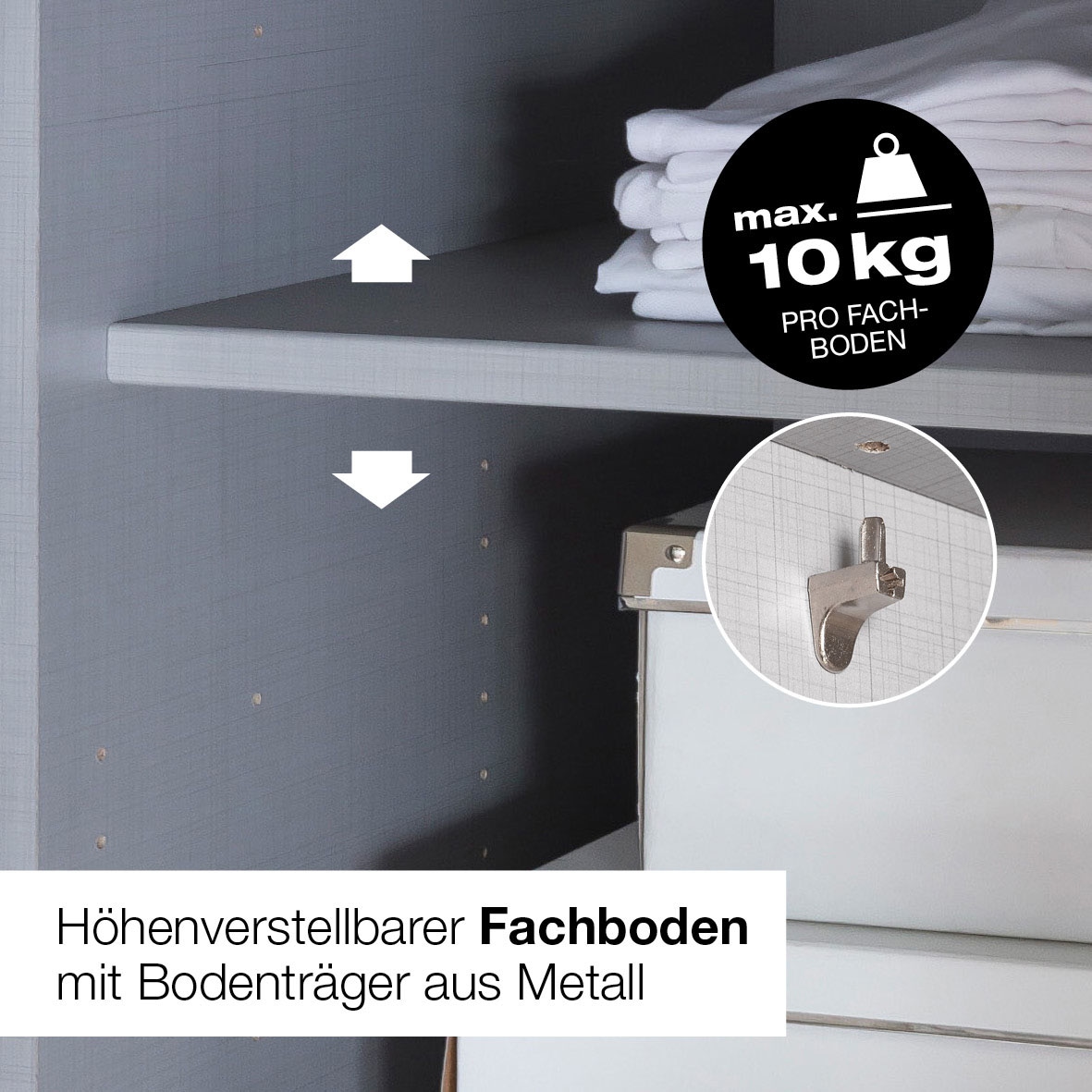 Wimex Drehtürenschrank »Mugano, 135 oder 180cm breit, 208 oder 236cm hoch, Made in Germany«, (mit langen oder kurzen Griffen aus Metall), wahlweise mit oder ohne Spiegel, mit Schubladen