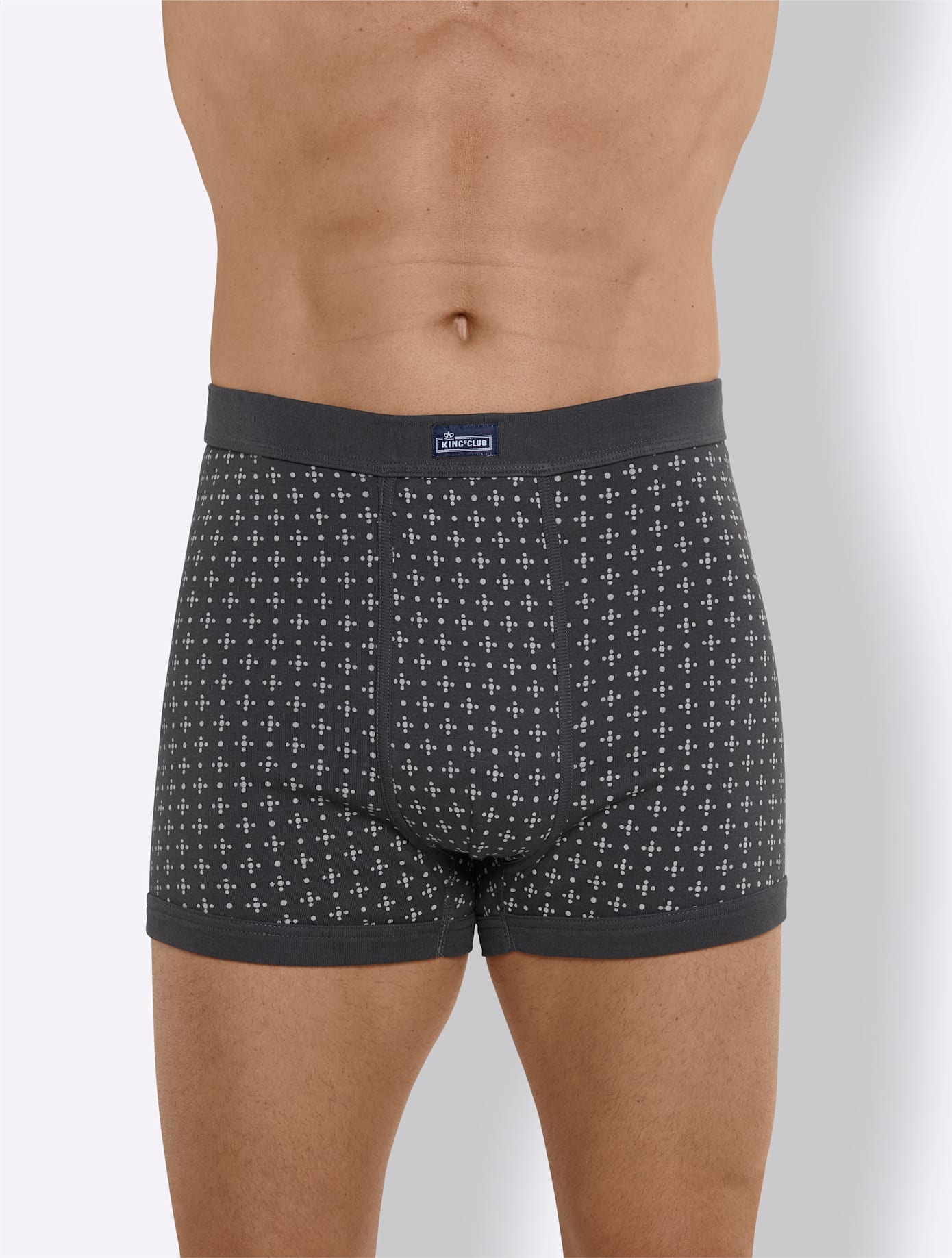 Kings Club Herren Schlüpfer 2 Stk. tlg. in grau, Größe 6