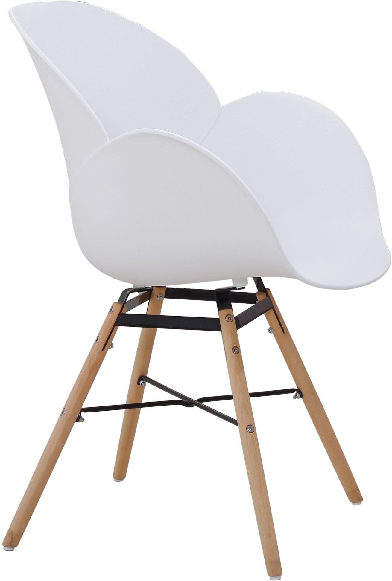 Kayoom 4-Fußstuhl »Stuhl Amalia 110 2er-Set, praktisches Set, bequemer Kunststoffstuhl« (Set) 2 Stk.pflegeleicht, abwaschbar, in einem Stück spritzgegossene Sitzfläche