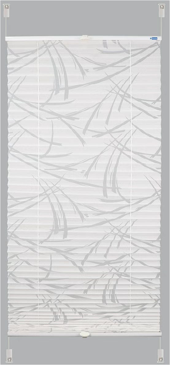 K-HOME Plissee »Plissee Ausbrenner Streifen, Klemmfix, ohne Bohren, Lichtschutz« Lichtschutz ohne Bohren verspannt Klemmfix-Plissee mit Ausbrenner Stoff