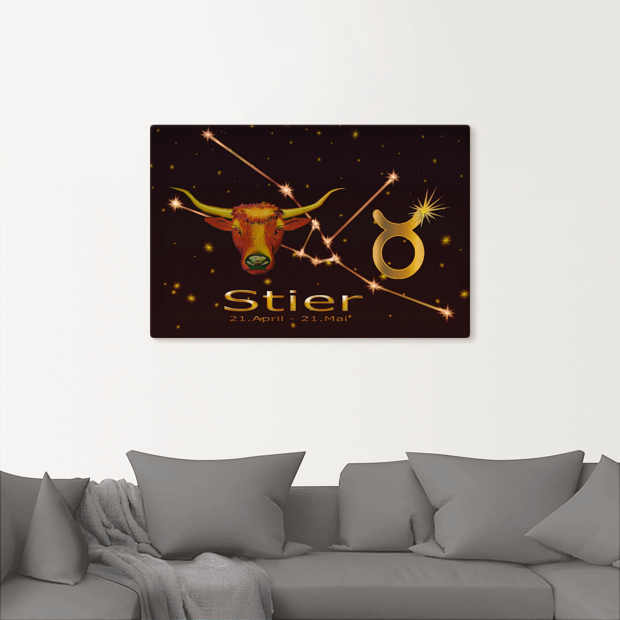 Artland Wandbild Stier«, St.), bei »Sternzeichen in Poster OTTO oder (1 Sternzeichen, - Bilder Größen online Alubild, von Wandaufkleber versch. Leinwandbild, als