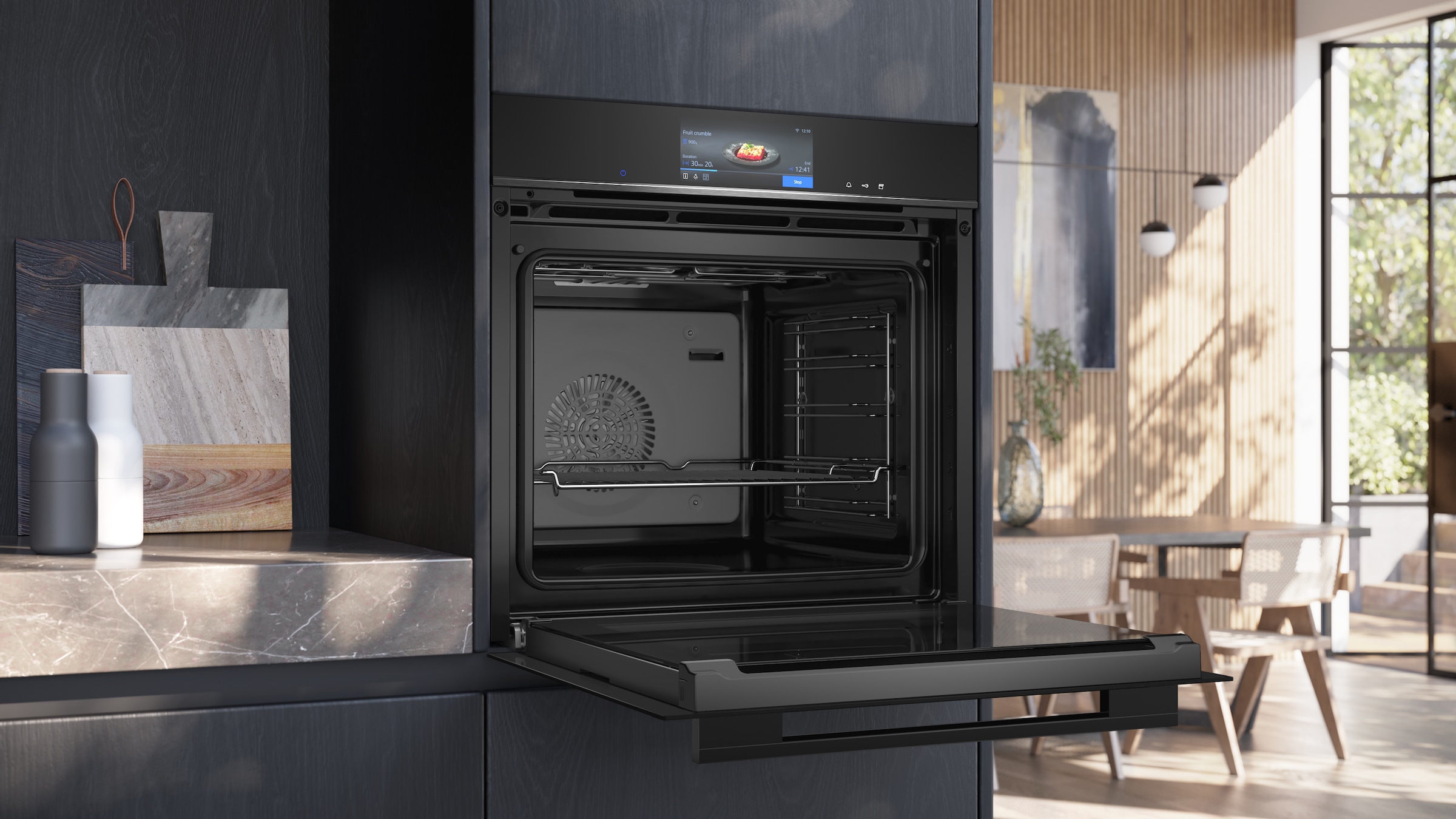 SIEMENS Dampfbackofen iQ700 »HS738G3B2« mit Teleskopauszug nachrüstbar