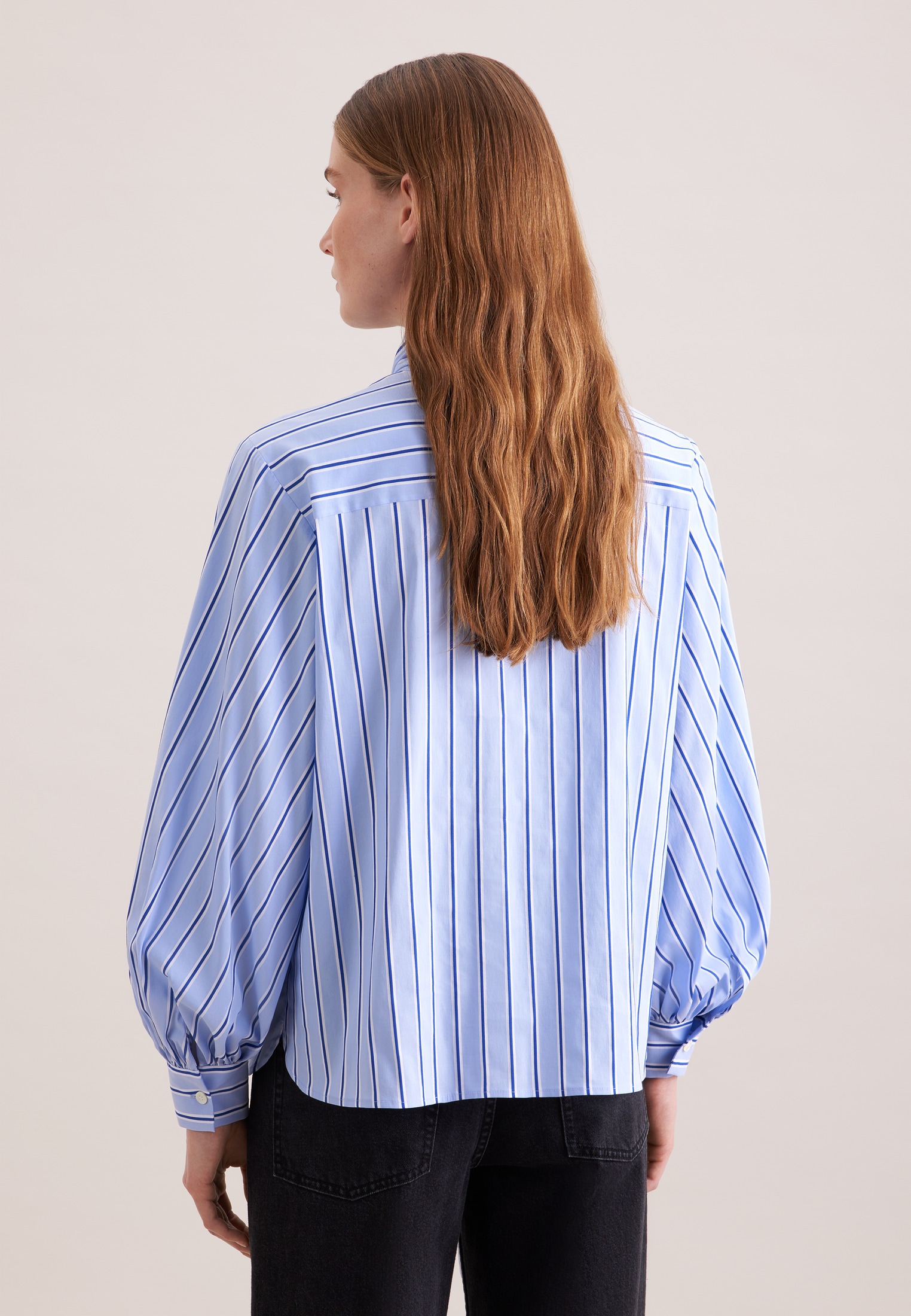 seidensticker Schluppenbluse 1/1 Binderkragen Gestreift