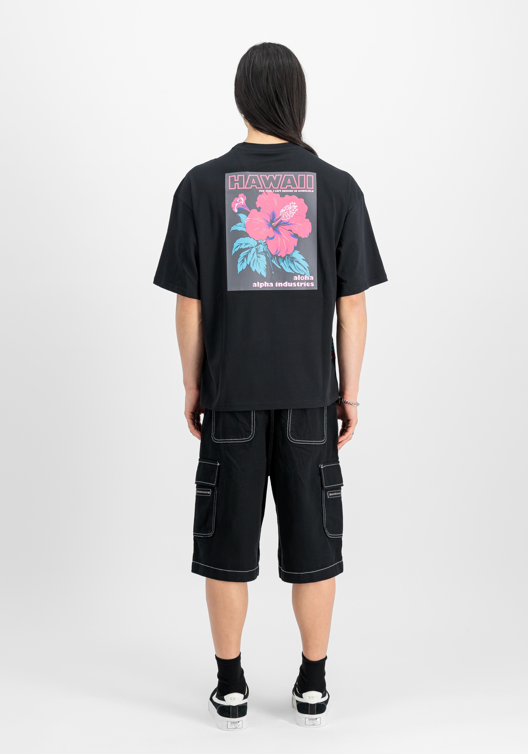 Alpha Industries T-Shirt »Aloha Flower Backprint T-Shirt T-Shirts«