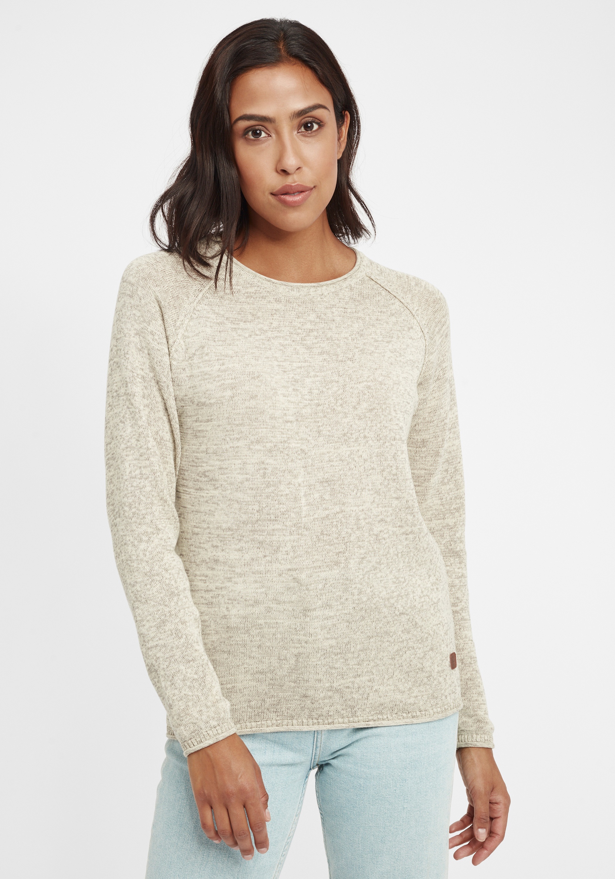 OXMO Strickpullover »Daniela«, Oversize-Pullover in Loch-Strick Optik