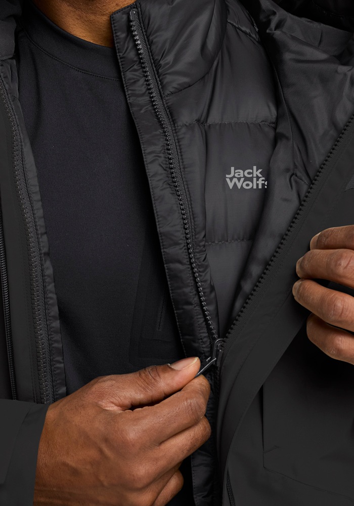 Jack Wolfskin 3-in-1-Funktionsjacke »ICECAPE 3IN1 DOWN JKT M RDS«, mit Kapuze