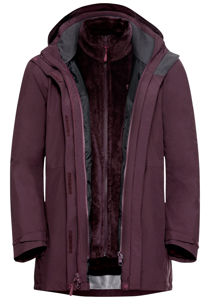 Jack Wolfskin 3-in-1-Funktionsjacke »ROTWAND 3IN1 JKT W«, mit Kapuze