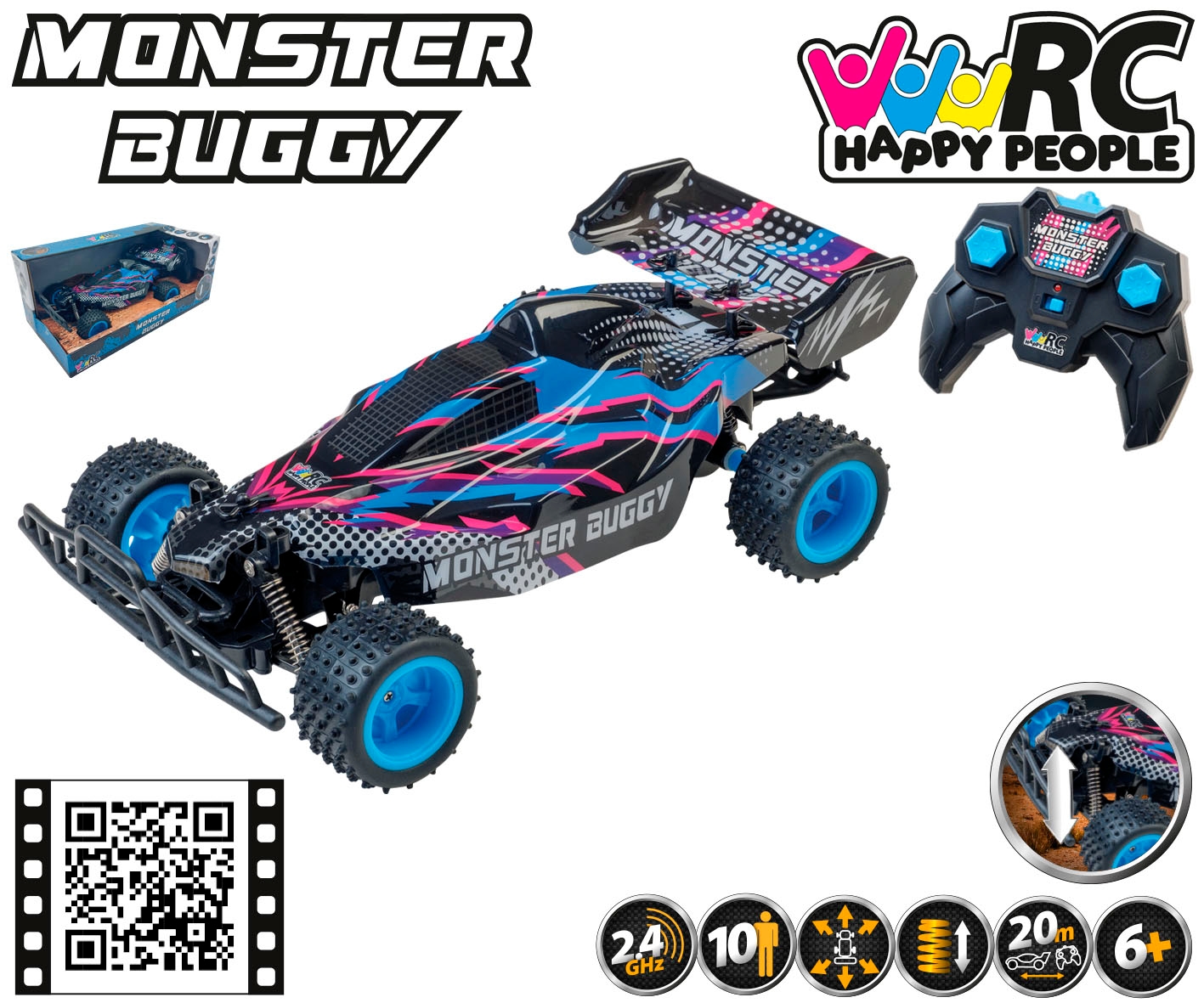 Happy People RC-Buggy »Monster Buggy«, mit Fernbedienung