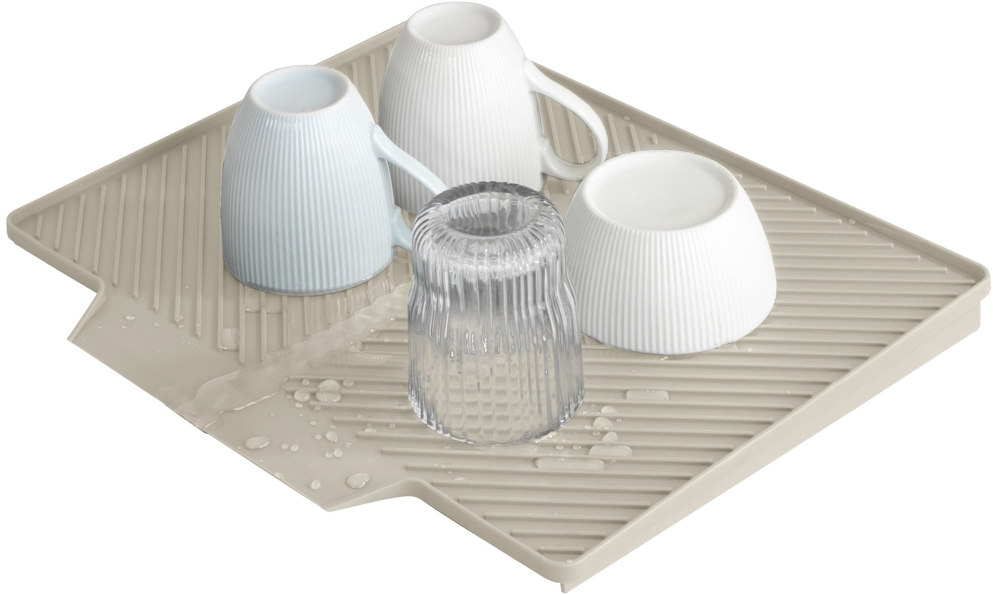 WENKO Abtropfmatte »Modell Nelia« Spülmatte für Geschirr, optimaler Wasserablauf, spülmaschinengeeignet