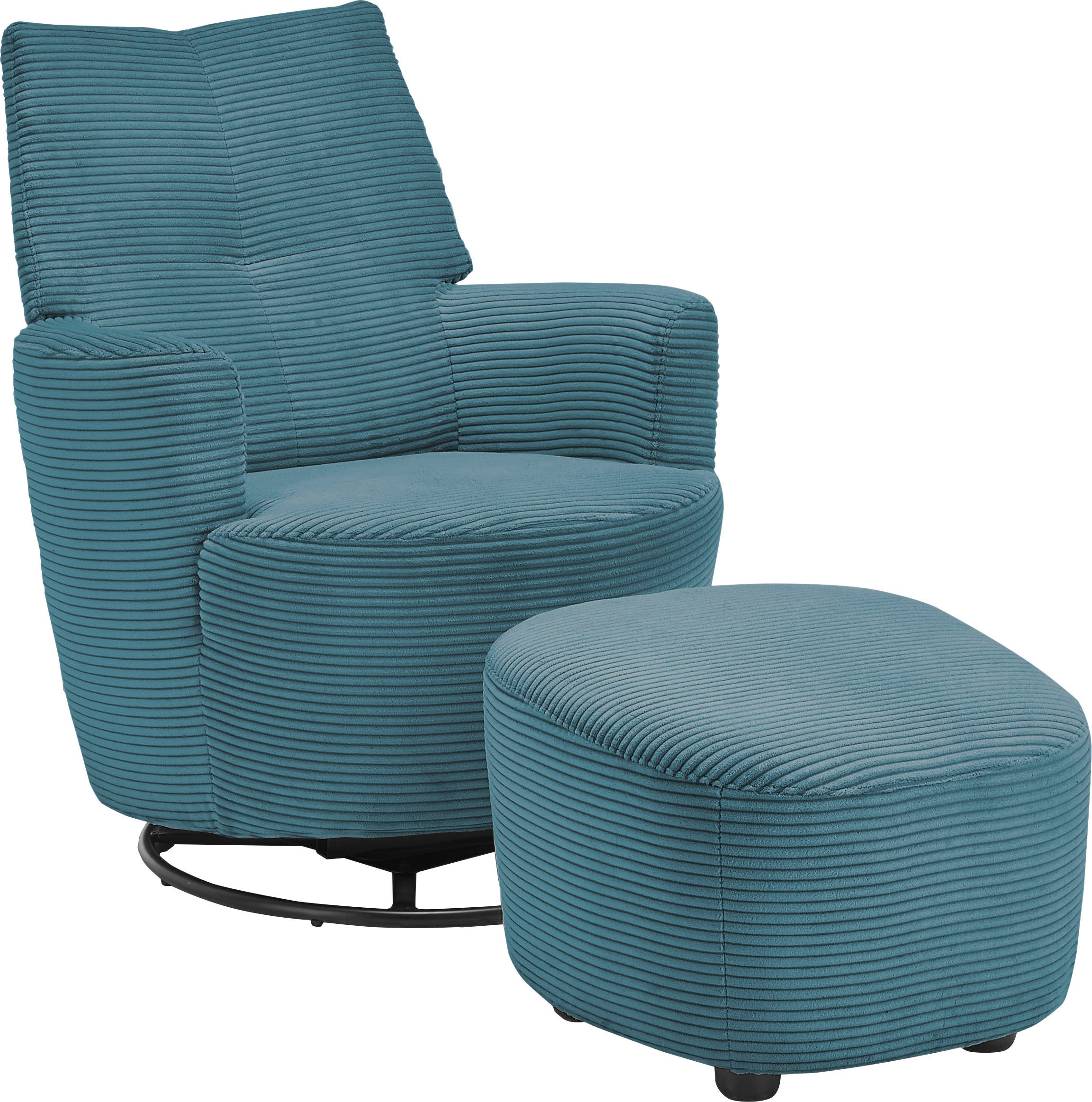 set one by Musterring Relaxsessel »SO 1450« Set,  mit Dreh- und Wippfunktion, inklusive Hocker