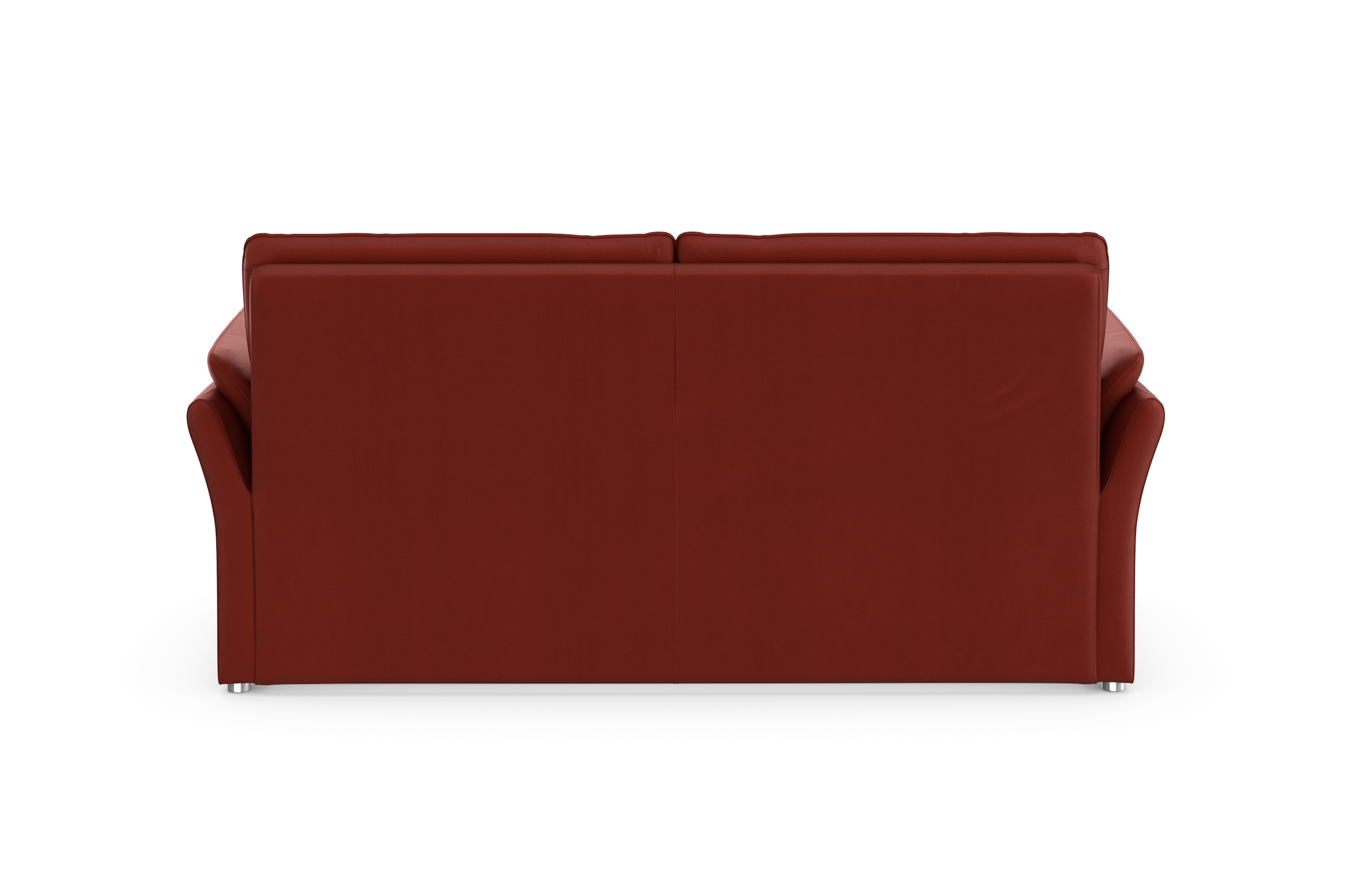 DOMO collection 2,5-Sitzer »Pina, schmale Armlehnen, mit Federkern, kompakt & elegant«, Hoher Sitzkomfort, Luxus-Microfaser Lederoptik, rot, Breite 199 cm