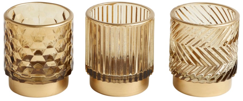 Schneider Teelichthalter, (Set, 3 St.), aus strukturiertem, farbigem Glas, Höhe ca. 8 cm kaufen
