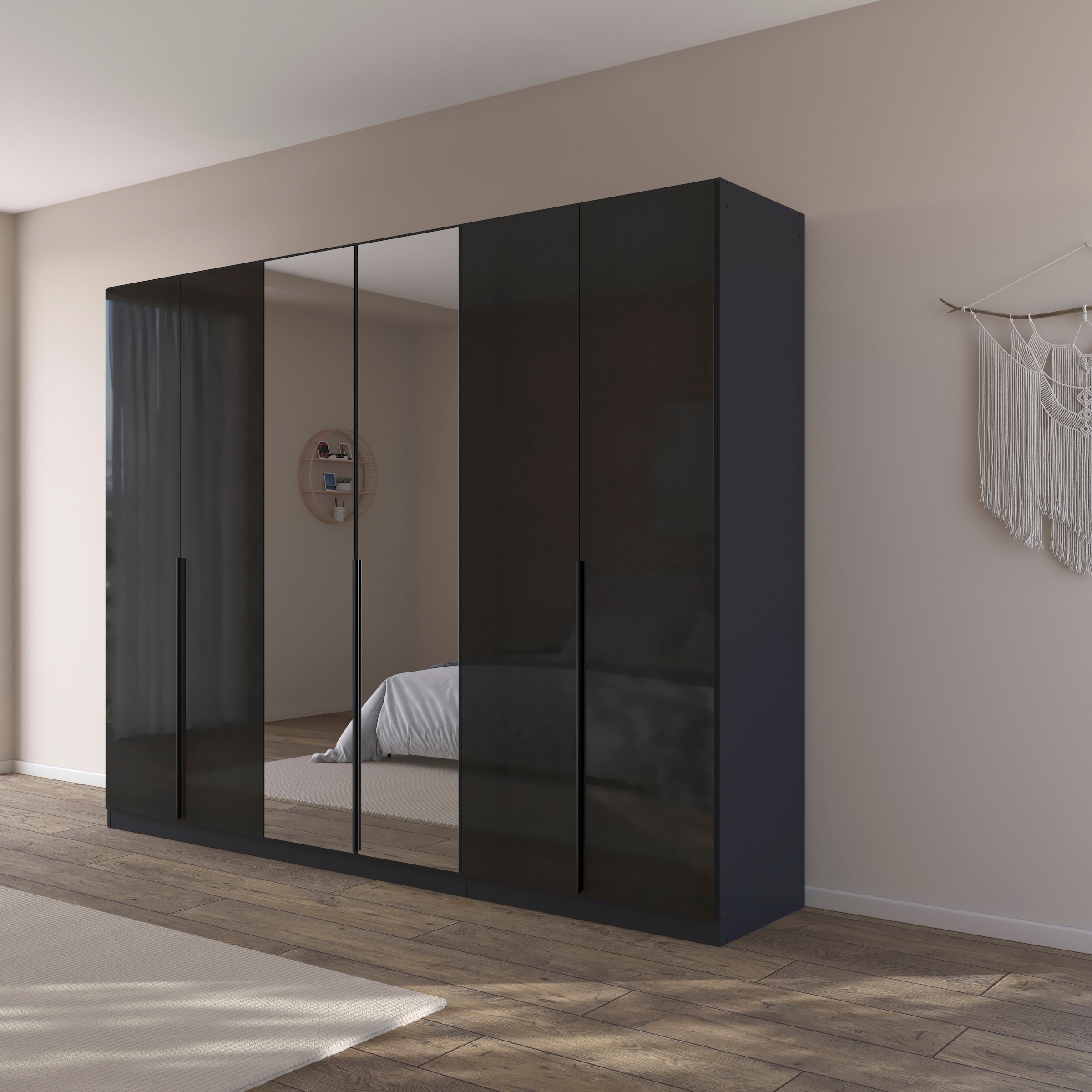 rauch Drehtürenschrank »Kleiderschrank Schrank Garderobe AGORDO mit Dekor- oder Hochglanzfront«, (in zwei Griff-Farben, Breiten 91-360 cm), durchdachte Innenausstattung, in 7 Breiten und 2 Höhen MADE IN GERMANY