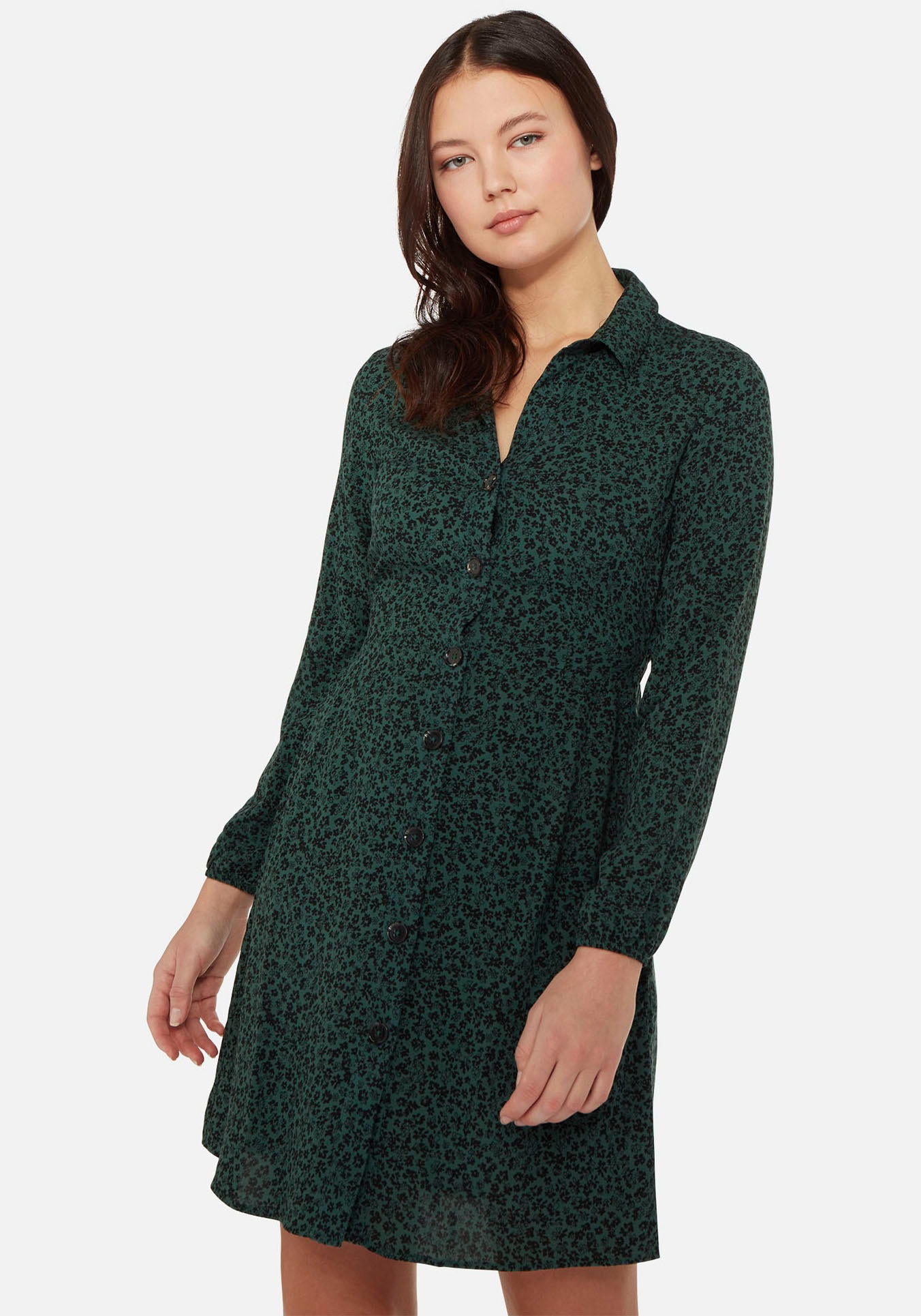 Mavi Hemdblusenkleid »LONG SLEEVE DRESS«, mit grafischen Allover Design