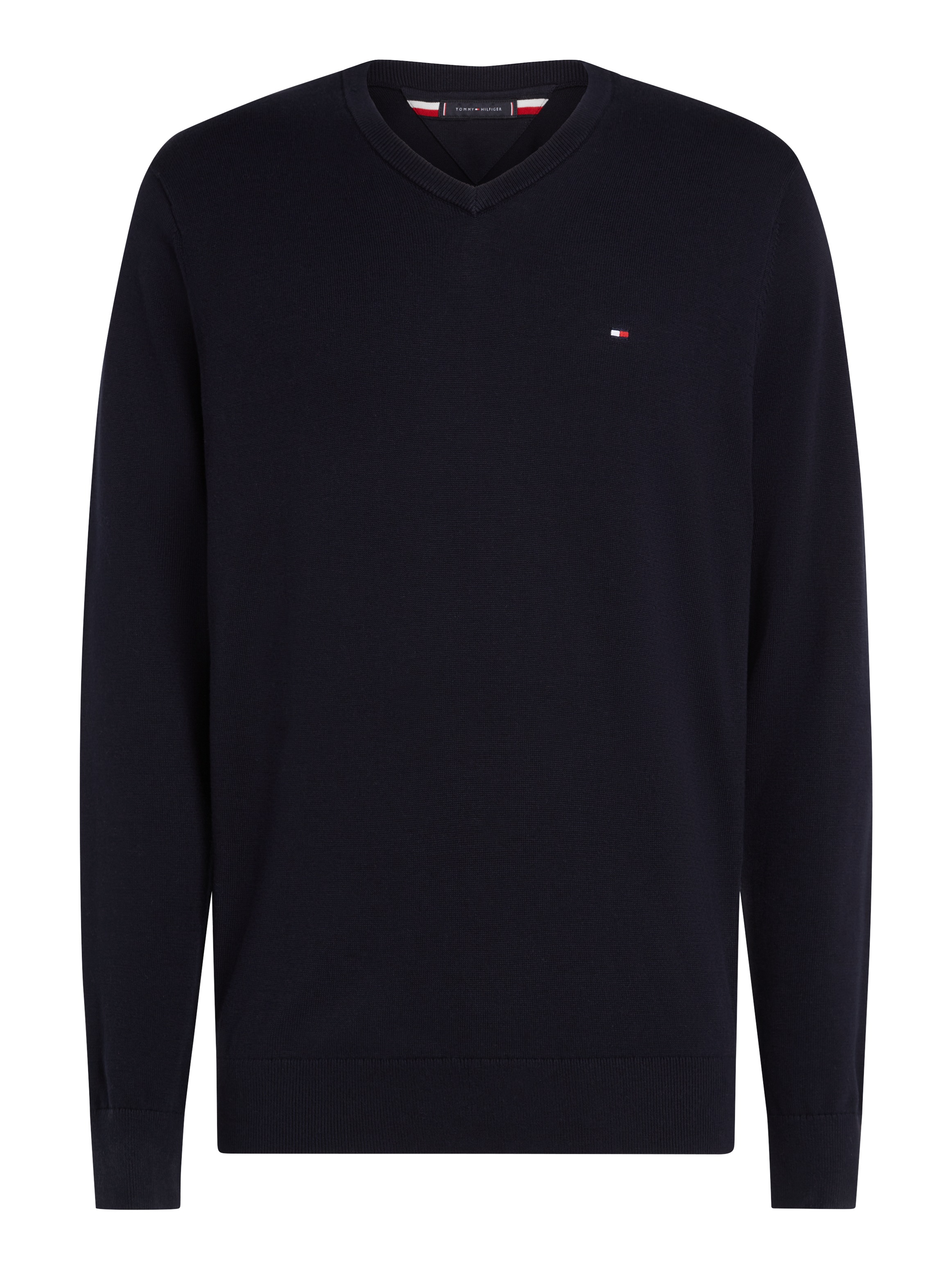 Tommy Hilfiger Strickpullover »ESSENTIAL COTTON V NECK«