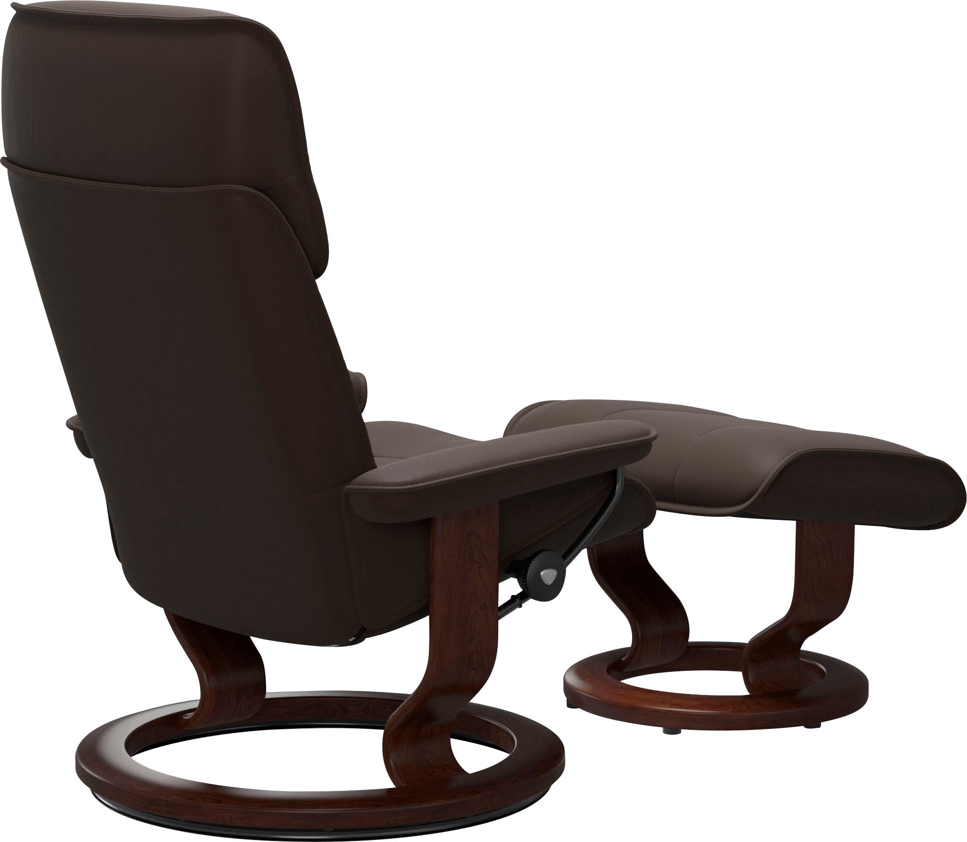 Stressless® Relaxsessel »Admiral«, (Set, Relaxsessel inkl. Hocker), mit Classic Base, Größe M & L, Gestell Braun