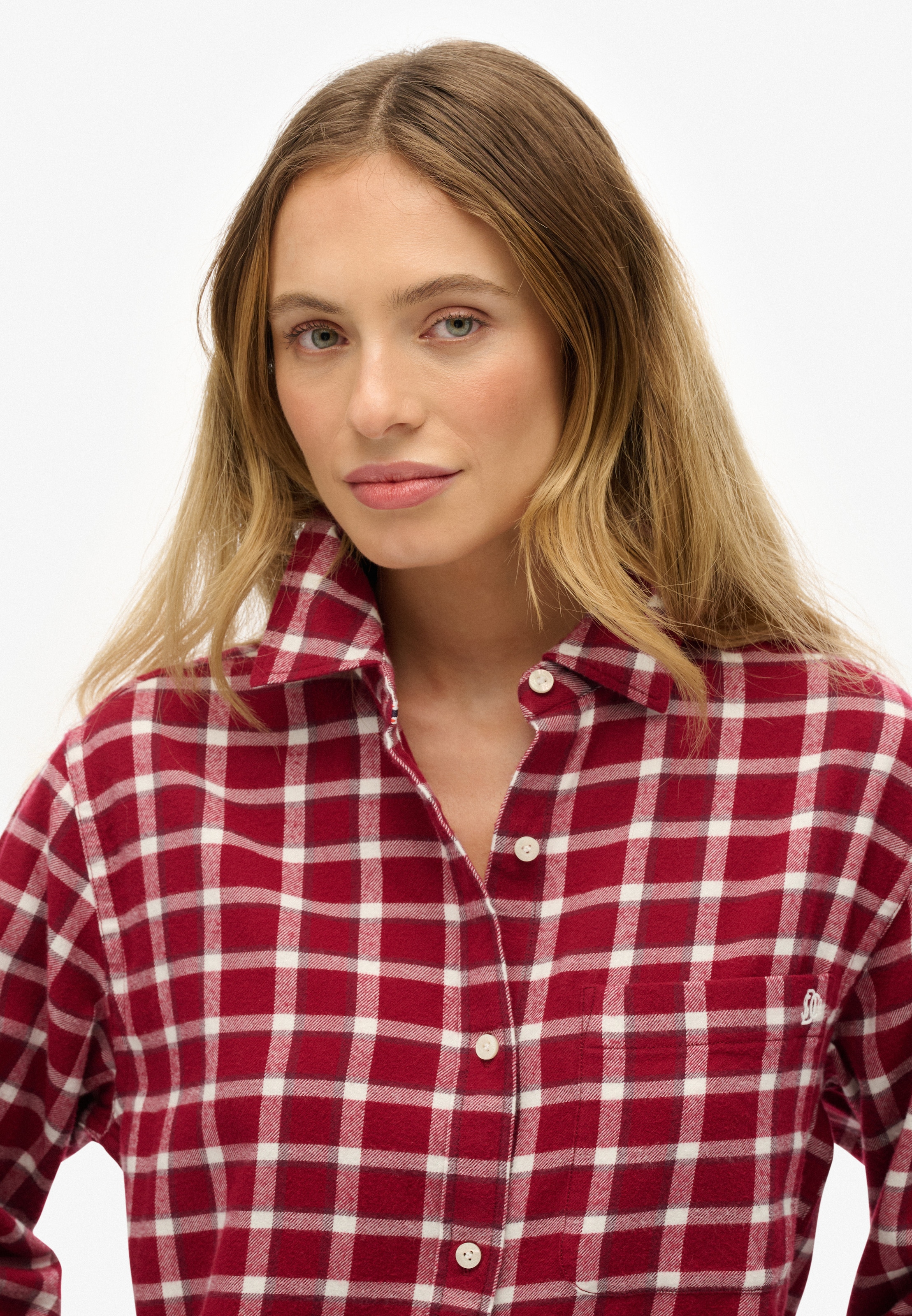 Superdry Karobluse »CHECK FLANNEL BOYFRIEND SHIRT«