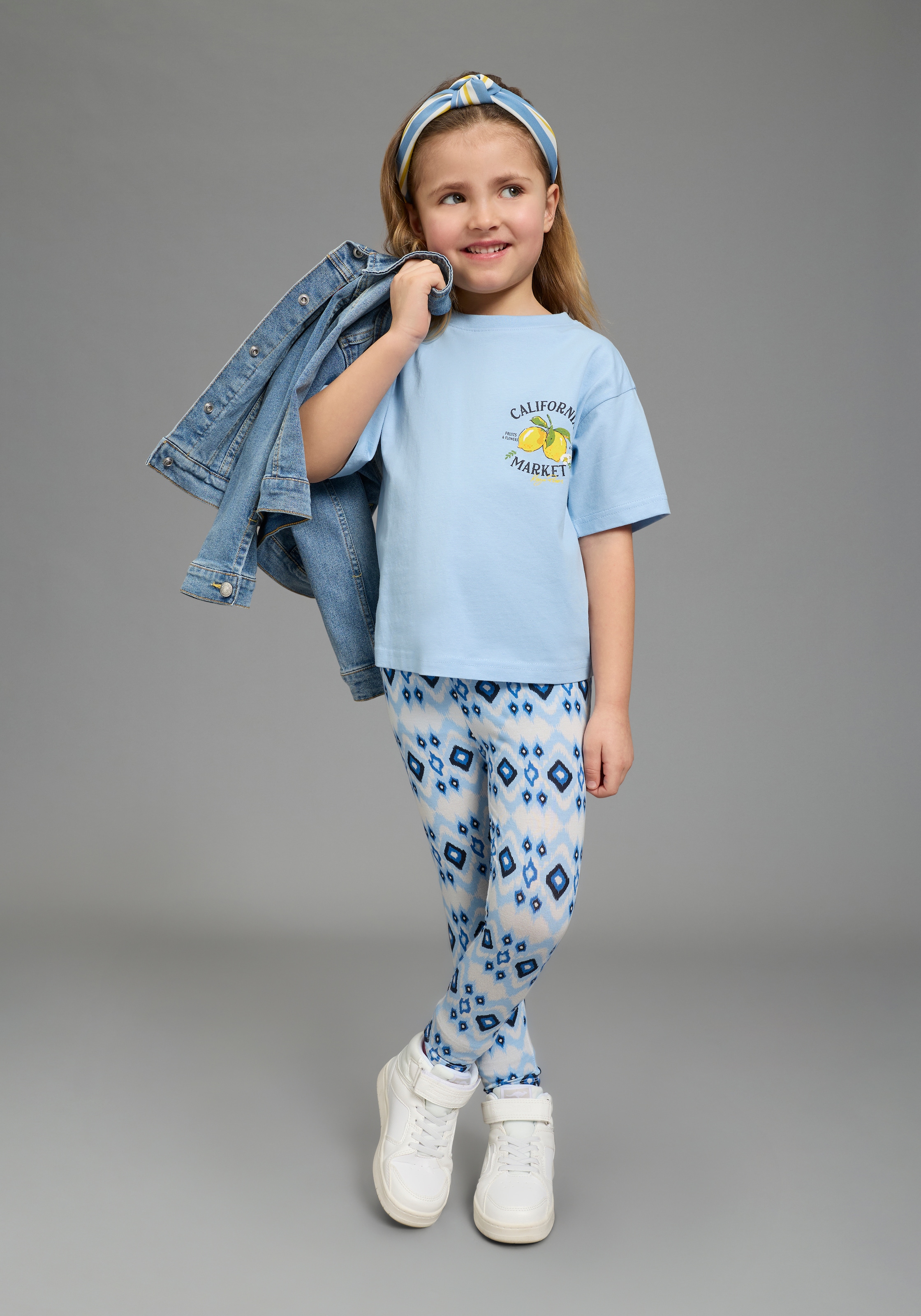 KangaROOS Leggings »Kangaroos 2er Pack Leggings für kleine Mädchen«  schmale Passform, normale Leibhöhe, mit innenliegendem Gummizug