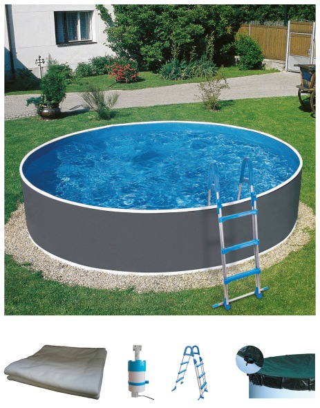 MyPool Rundpool »Standard«, (Set), 5-tlg., ØxH: 300x90 cm