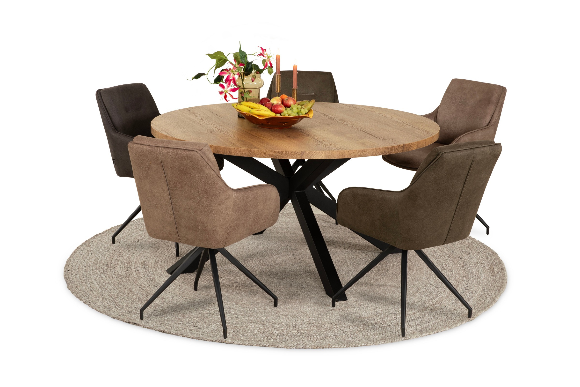 OMG Design Esszimmerstuhl »Tijn«, (Set), 1 St., Stoff, Drehstuhl, Armlehnenstuhl, pflegeleicht