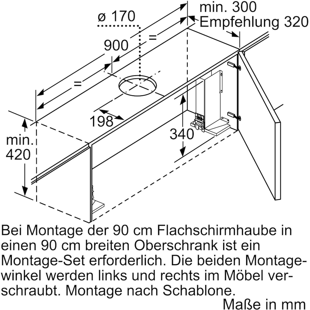 BOSCH Flachschirmhaube »DFR097A52«