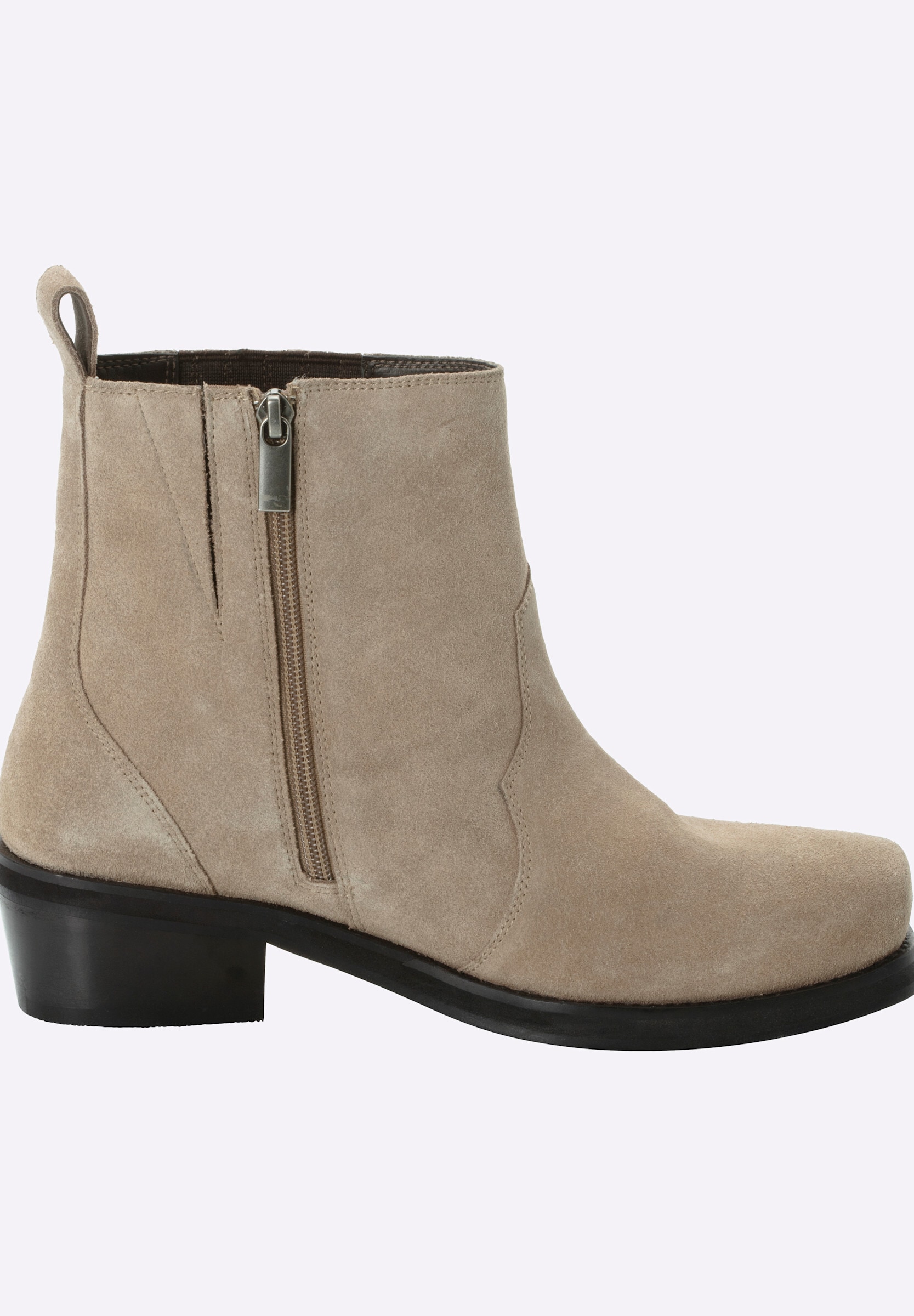 Sheego Stiefelette »Stiefelette Cowboy Stiefelette aus Veloursleder«