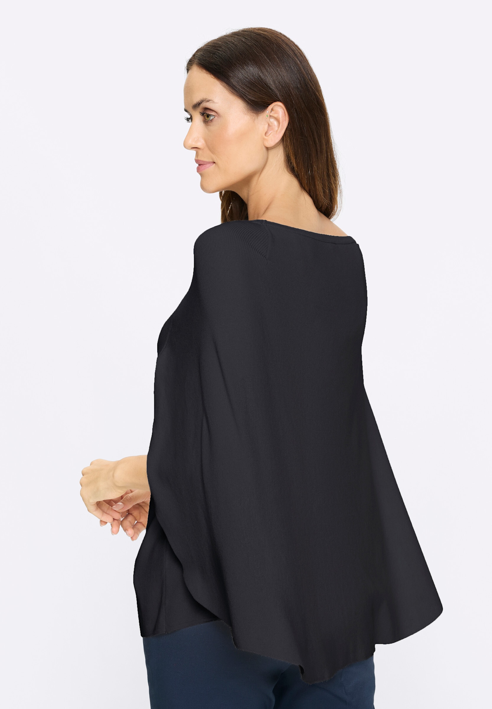 heine Strickpullover »Pullover Feinstrickpullover im Poncho-Style«