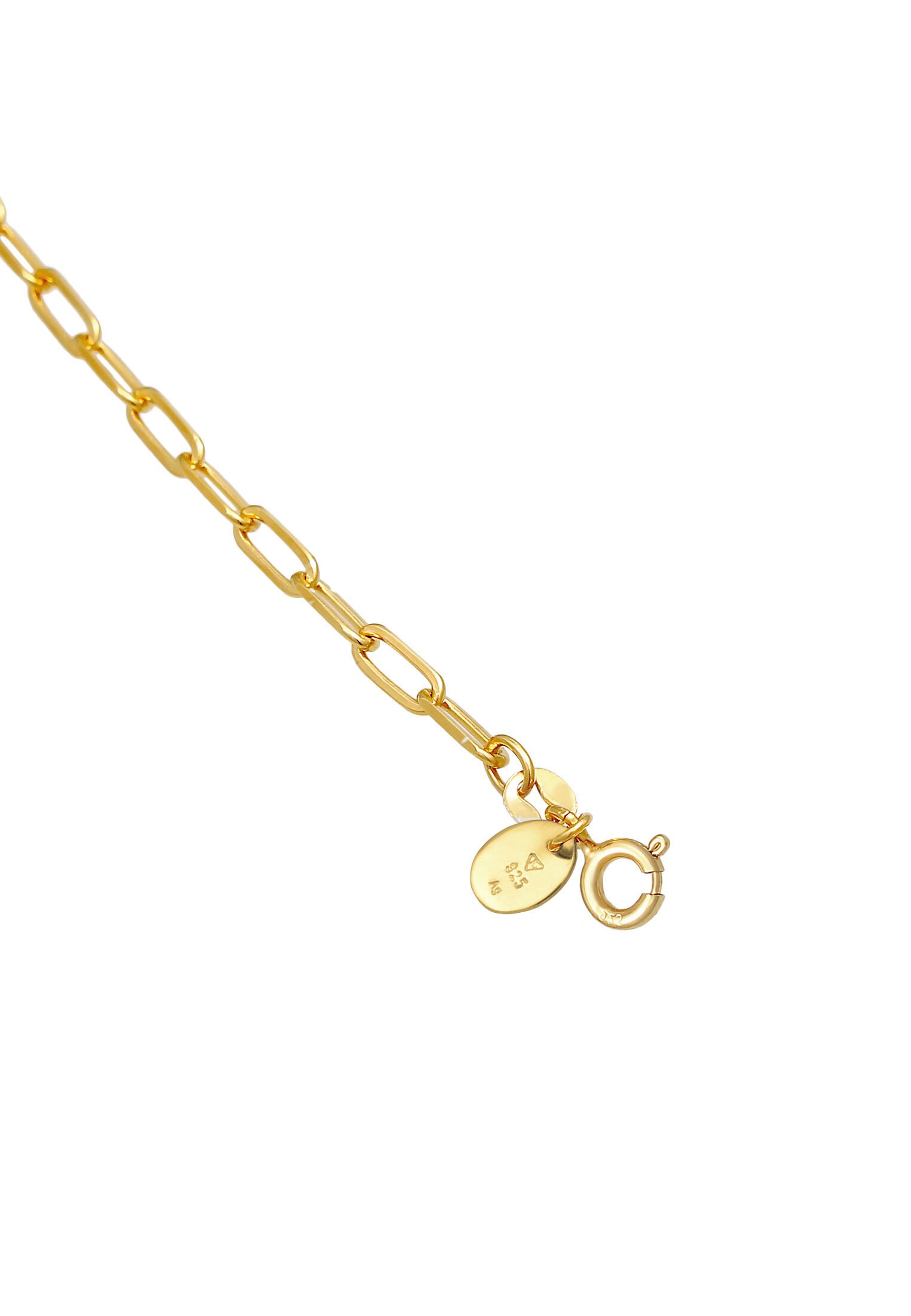 Elli Premium Choker »Halskette Gliederkette länglich Kreis Trend Geo 925 Silber«
