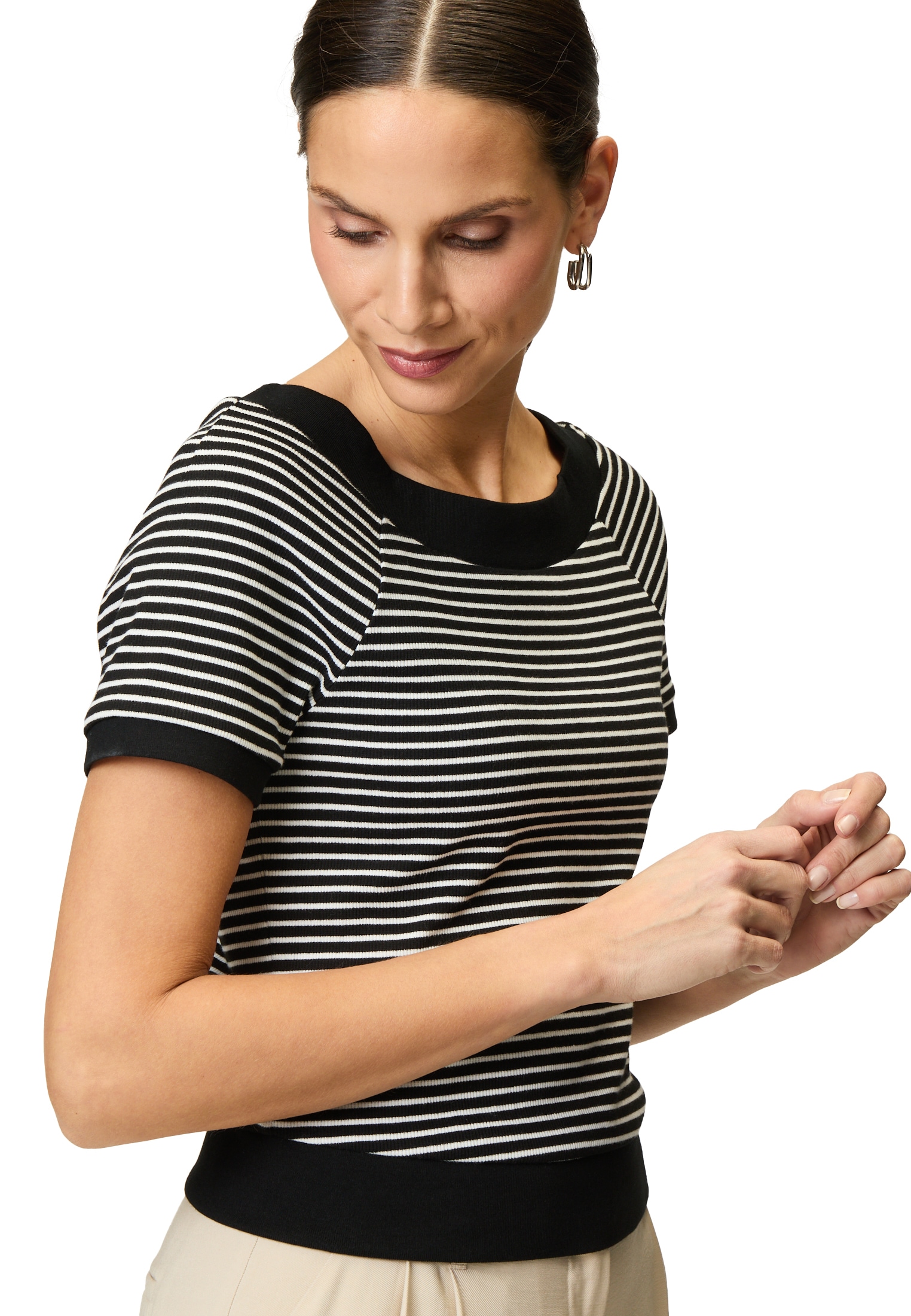 Zero T-Shirt »Streifenshirt mit Raglan Ärmel«