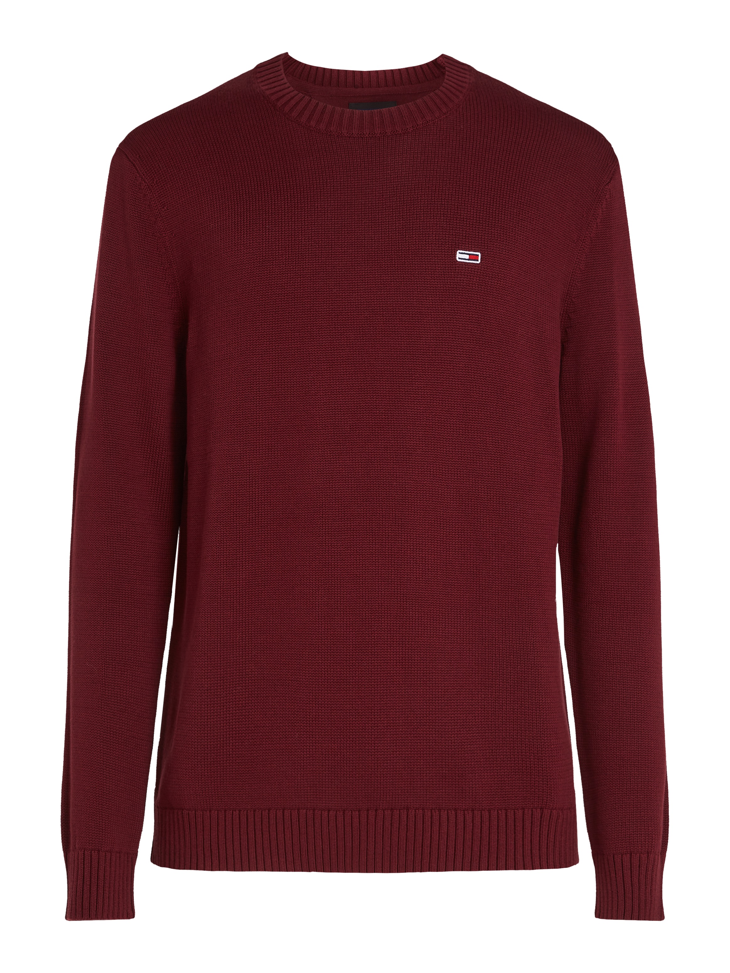 Tommy Jeans Strickpullover »TJM SLIM ESSNTLS C-NECK SWEATER«, mit Markenlogo auf der Brust