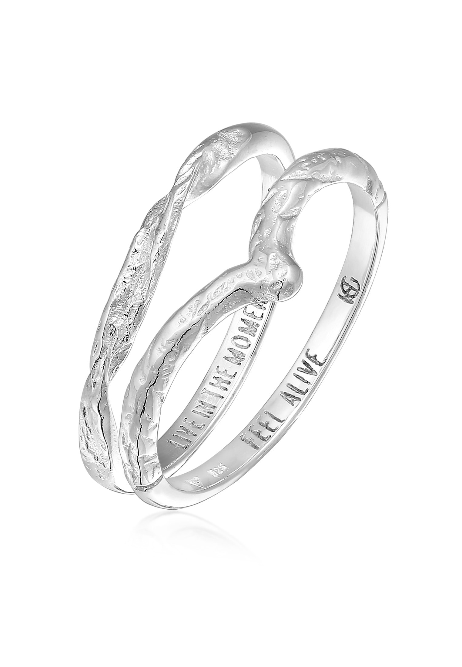 HAZE & GLORY Ring-Set »Ring Set Moment - Feel Alive 925 Silber«