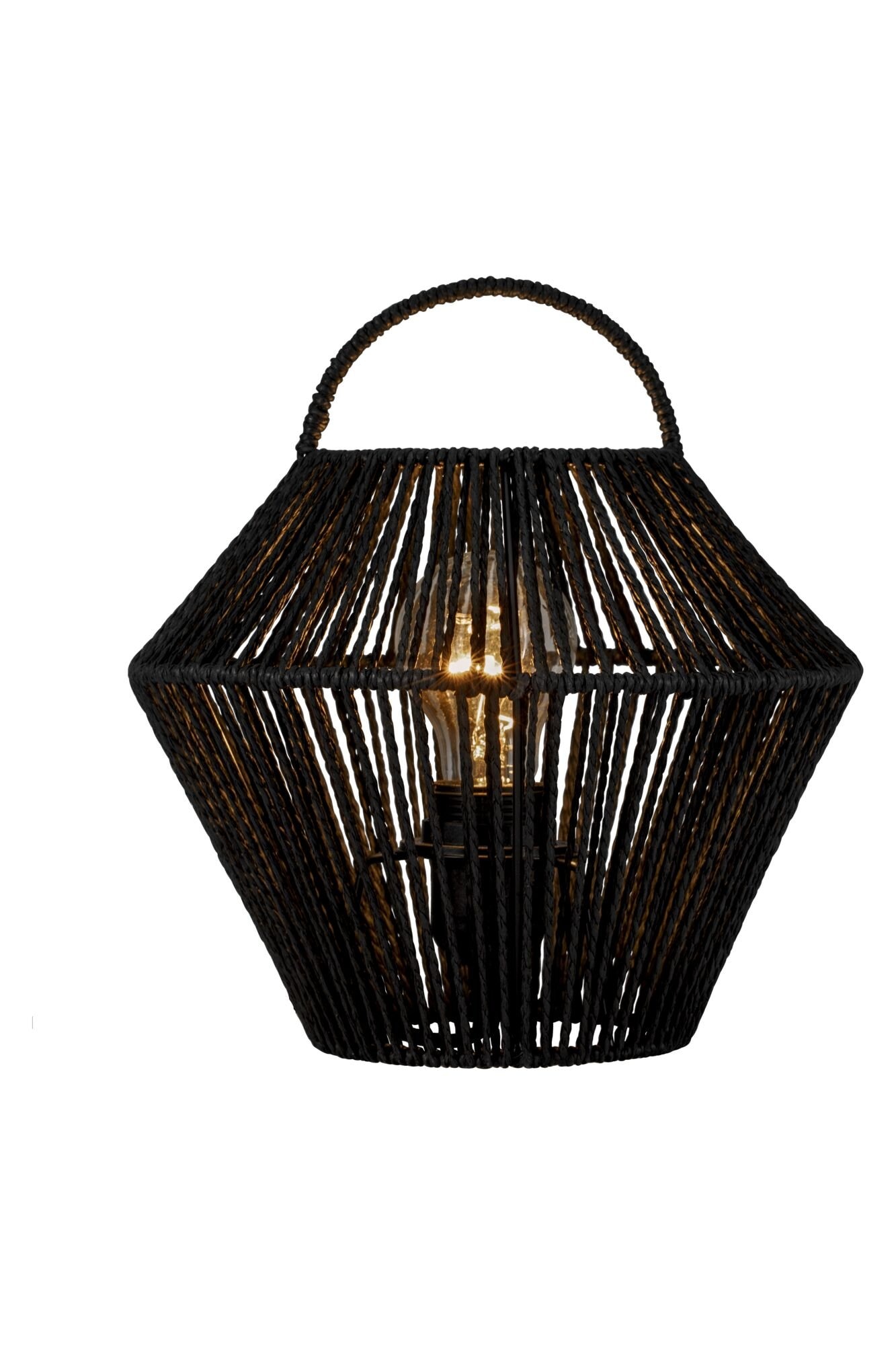 Pauleen Tischleuchte »Boho Shine max20W Schwarz 230V Metall/Rattan«, 1 flammig, Leuchtmittel E27 | ohne Leuchtmittel, E27