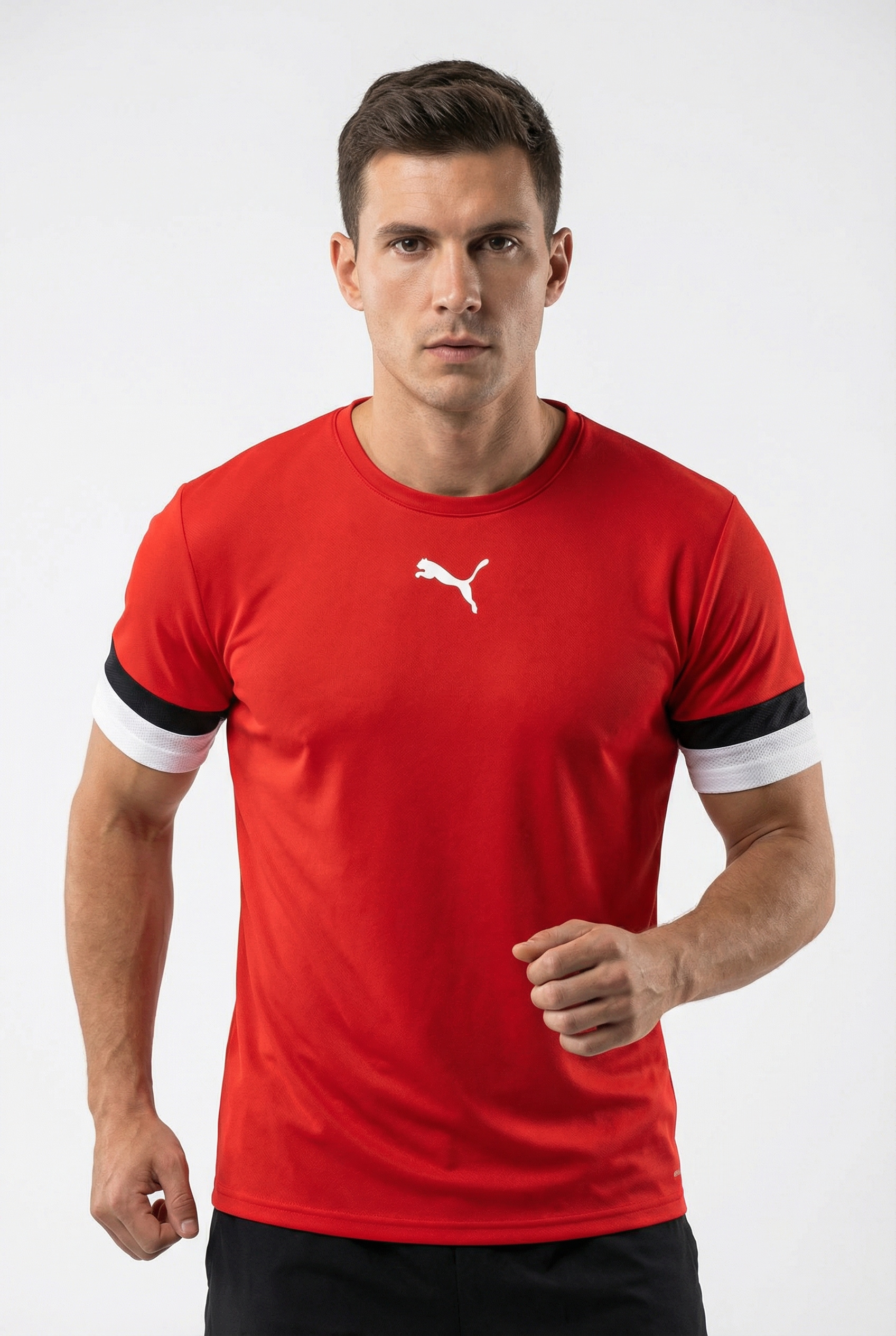 PUMA Fußballtrikot »TEAMRISE JERSEY« Regular Fit, mit Rundhalsausschnitt, mit Mesh-Details an den Ärmeln