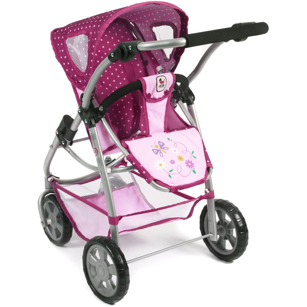 CHIC2000 Kombi-Puppenwagen »Emotion All In 3in1, Brombeere«, inkl. Babywanne, Babyschale und Sportwagenaufsatz