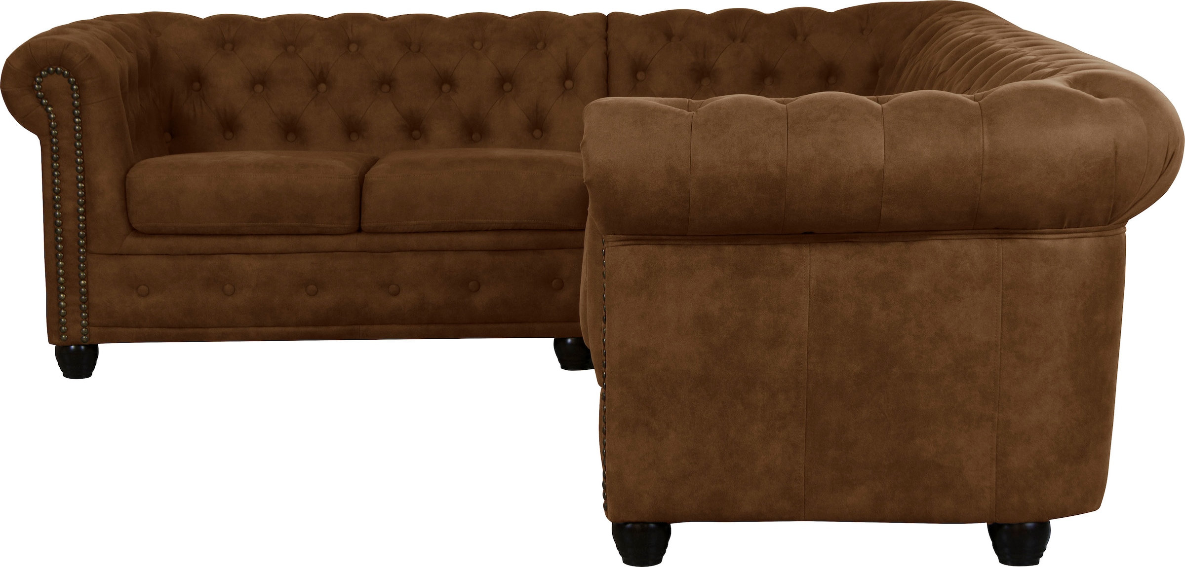 Home affaire Chesterfield-Sofa »Rysum L-Form«, Chesterfield-Optik, langer Schenkel links oder rechts