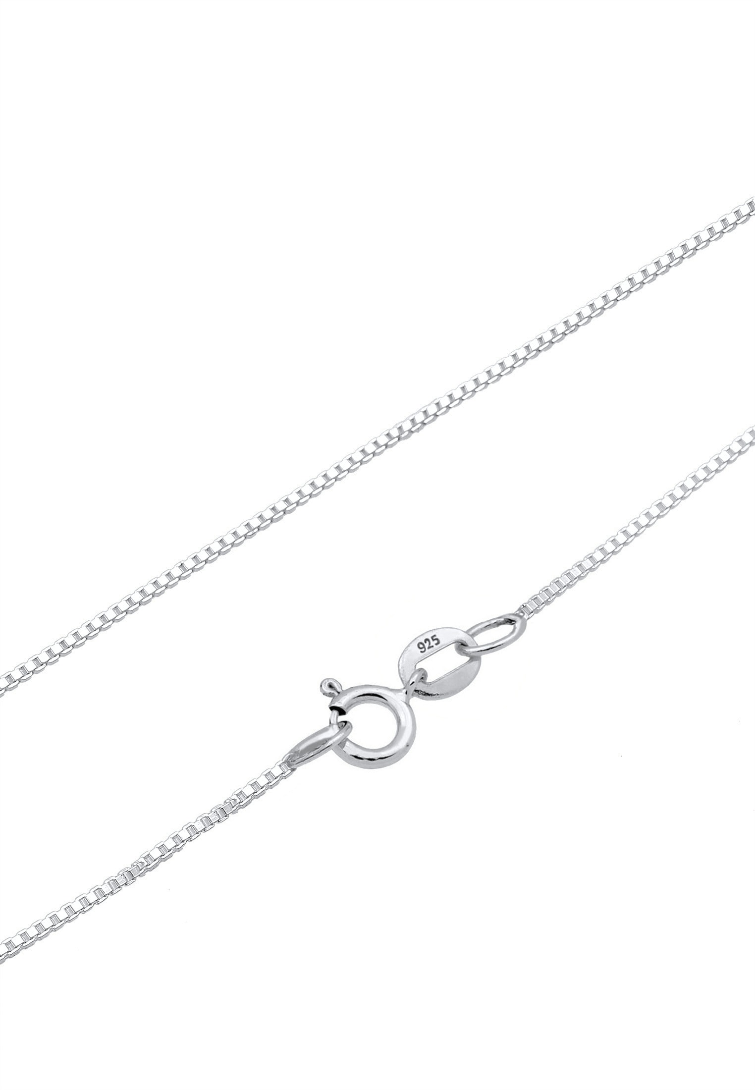 Elli Kette mit Anhänger »Halskette Plättchen Coin Rund Basic 925 Silber«