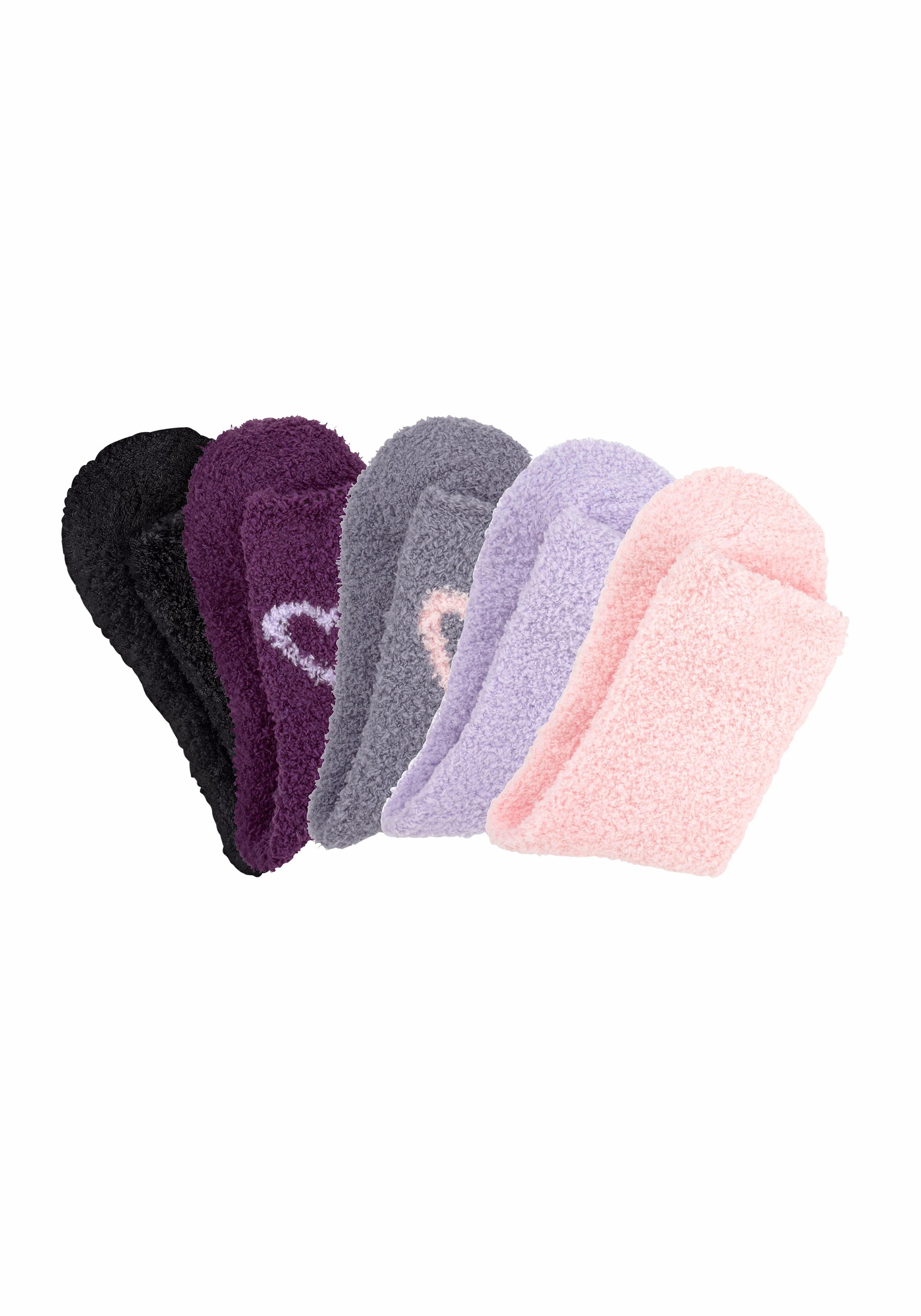 Paar), (5 OTTOversand bei mit Lavana am Bund Herzen Kuschelsocken,