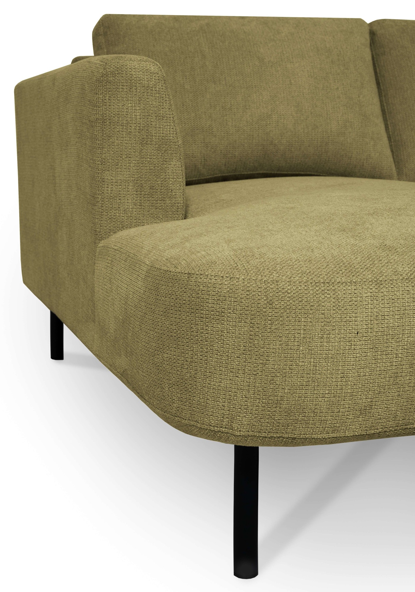 Places of Style Wohnlandschaft »Cesola«, in weichem Chenille-Stoff, Breite 327 cm, mit schwarzen Metallfüßen