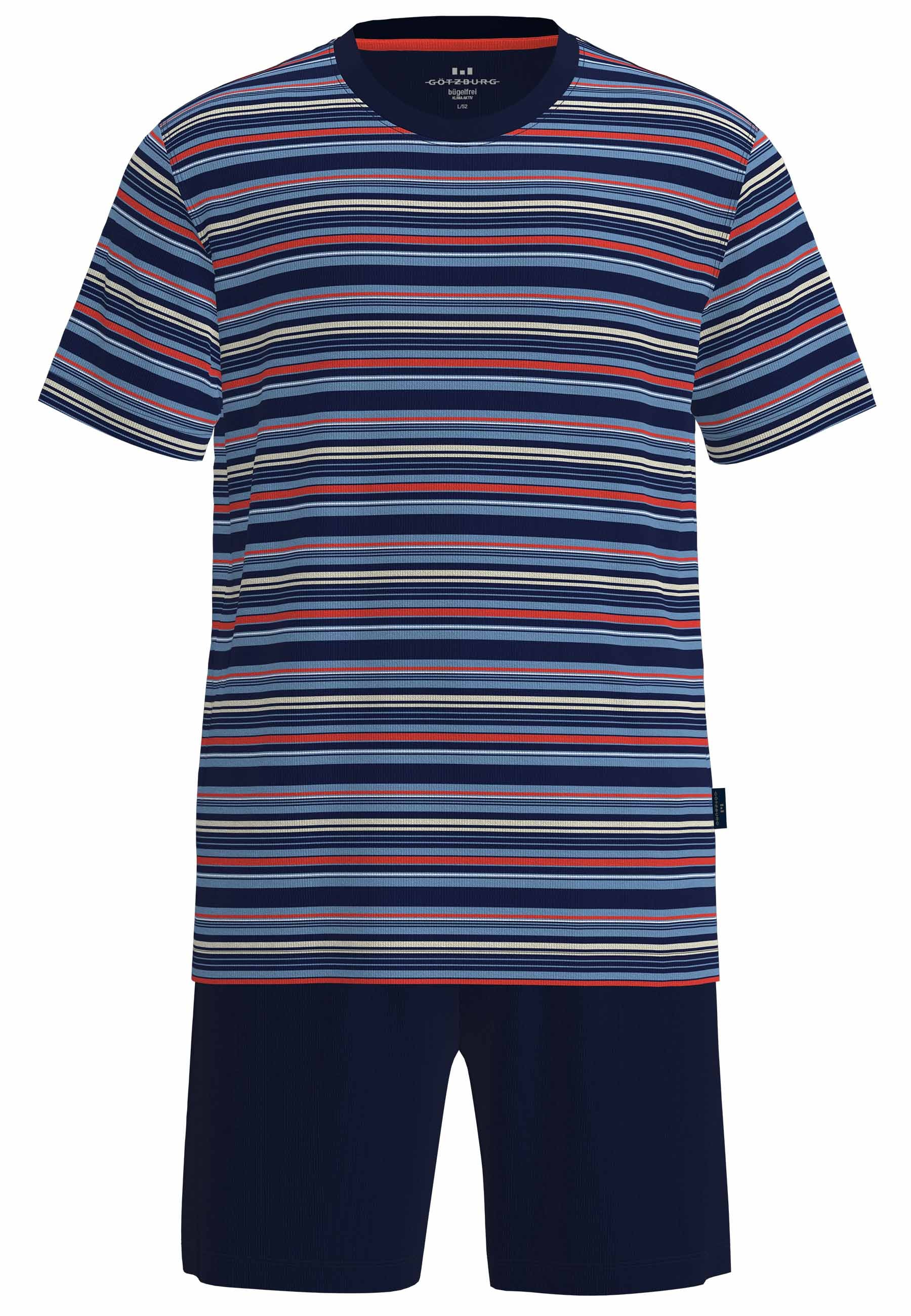 GÖTZBURG Shorty »Glasgow« gestreift, kurz, Rundhalsausschnitt, mit Gesäßtasche, Baumwollmix